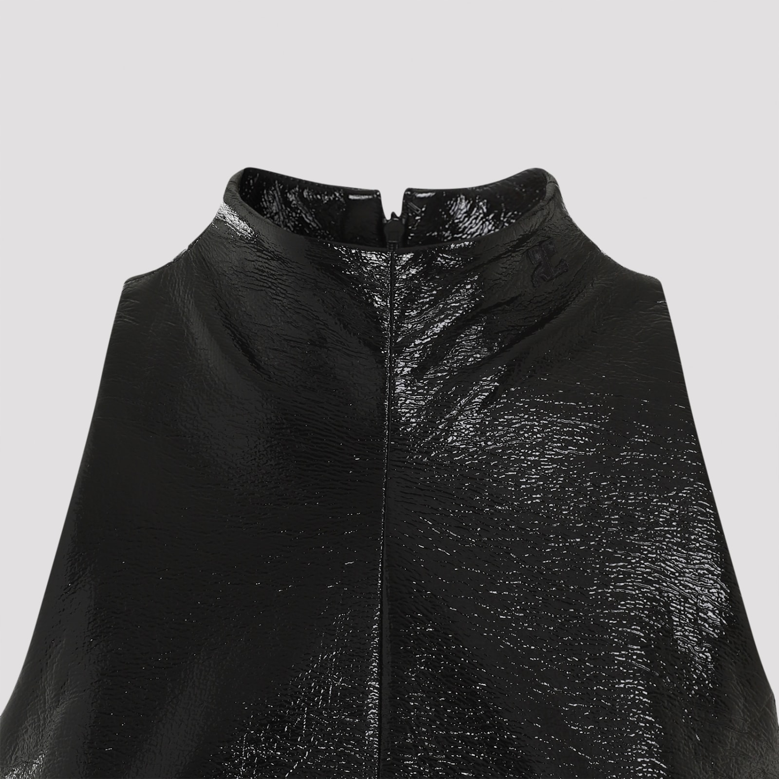 Courrèges Courreges 2 Pockets Vinyl A-line Dress Women In Black