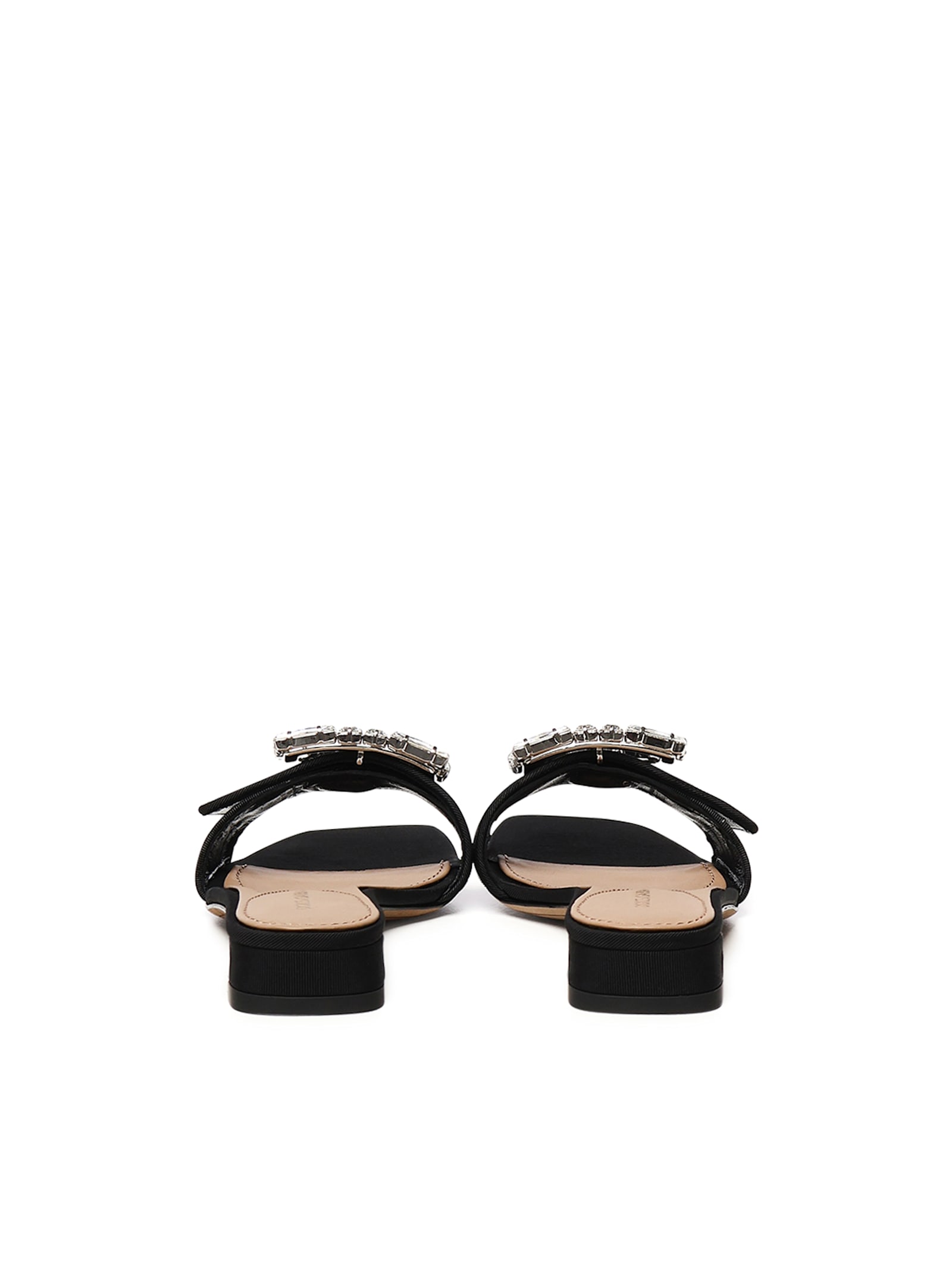 Dolce & Gabbana Buckled Velvet Sandals In Black