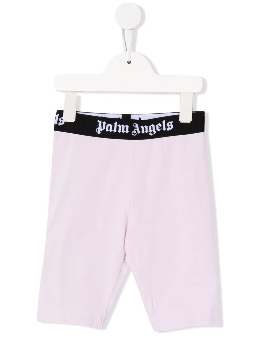 Palm Angels Kids Lilac Cycling Shorts With Logo Band In Lilac