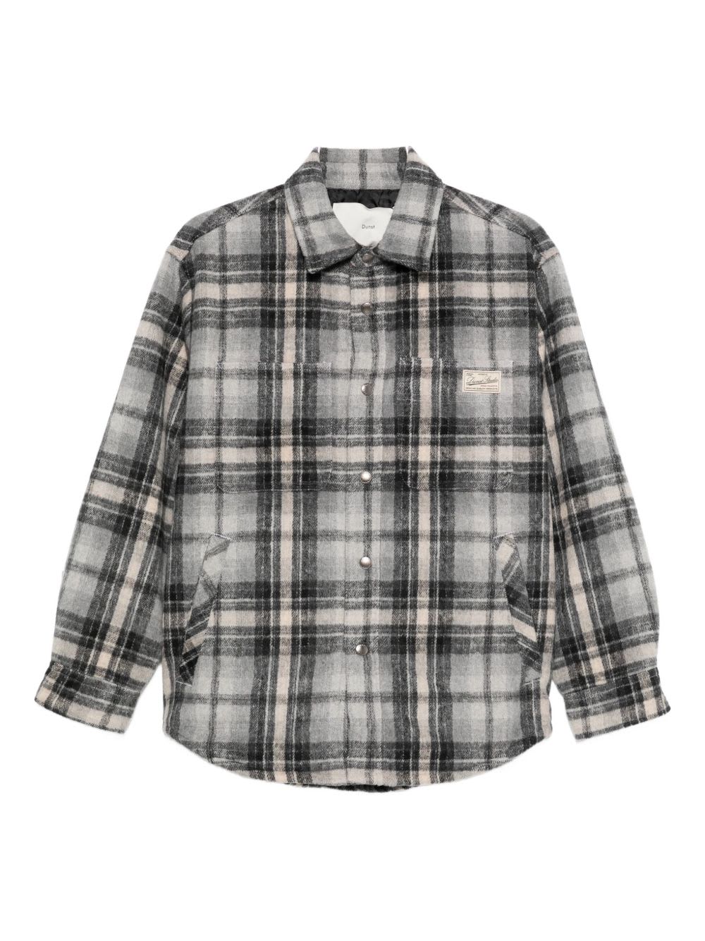 Dunst Flannel Checked Shirt In Gray