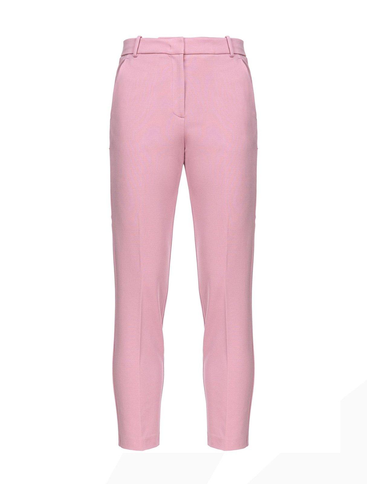 Shop Pinko Straight Leg Tailored Trousers In Fumo Orchidea