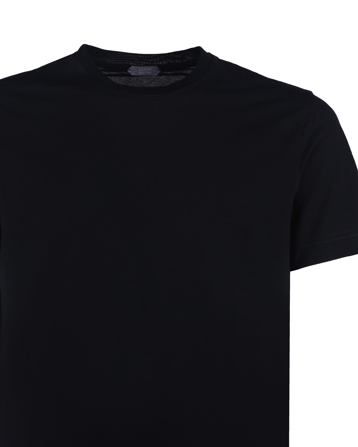 Shop Zanone Cotton T-shirt In Black