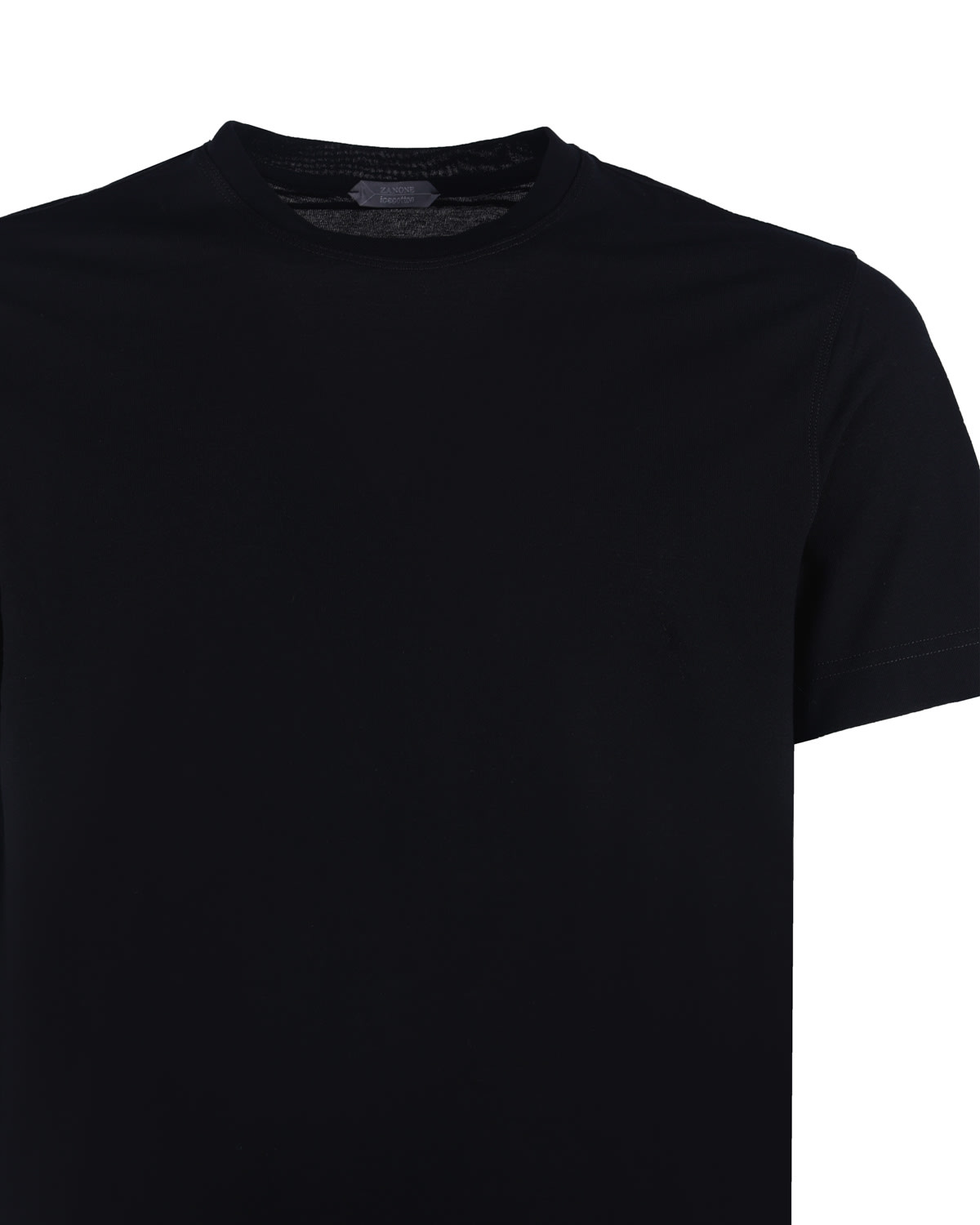 Shop Zanone Cotton T-shirt In Nero