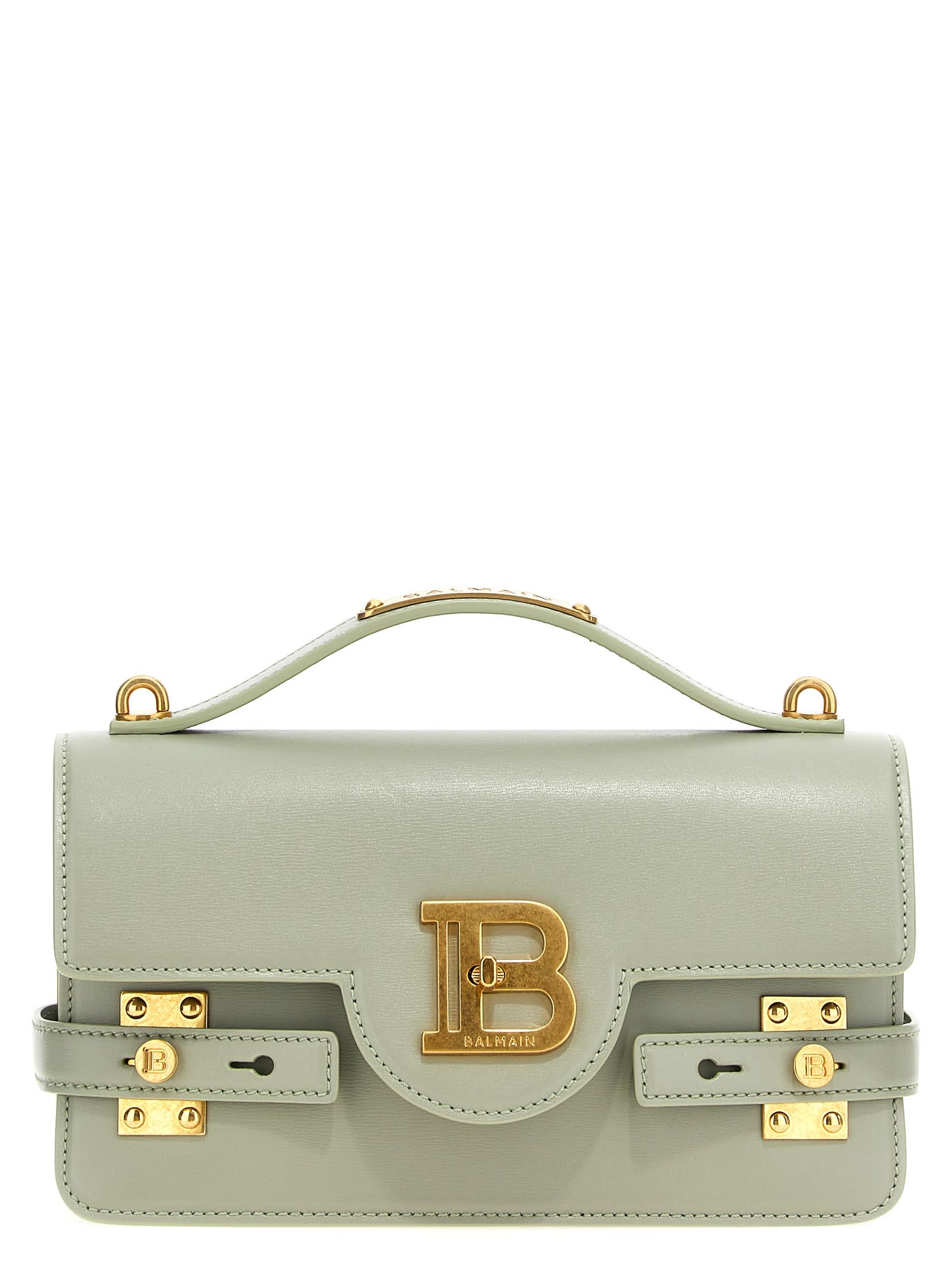 Shop Balmain B-buzz 24 Handbag In Green