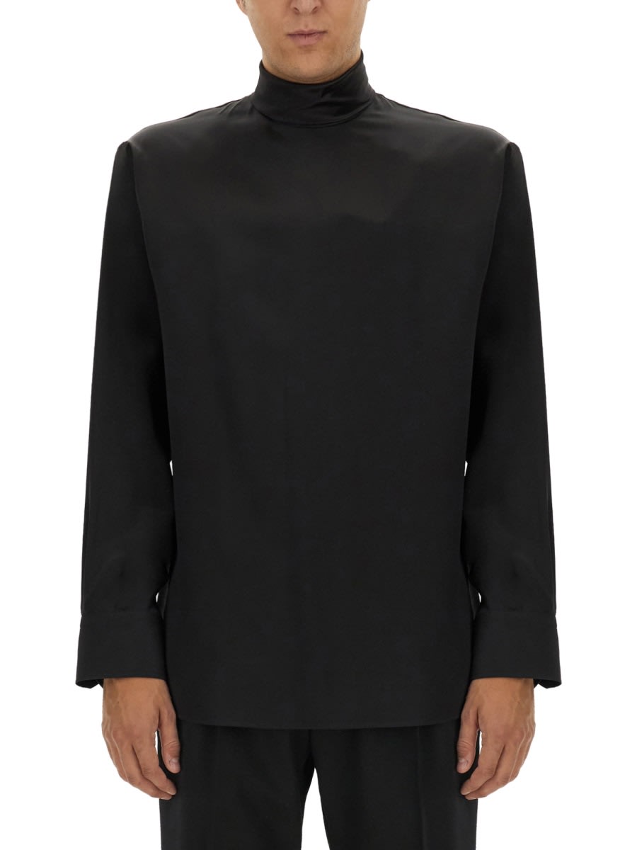 Shop Dolce & Gabbana Wide Turtleneck In Black