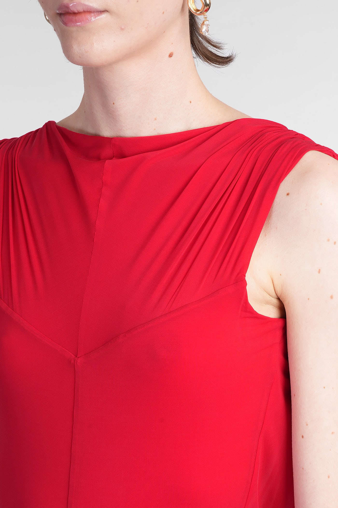 Magda Butrym Dress 11 In Red Polyamide Polyester