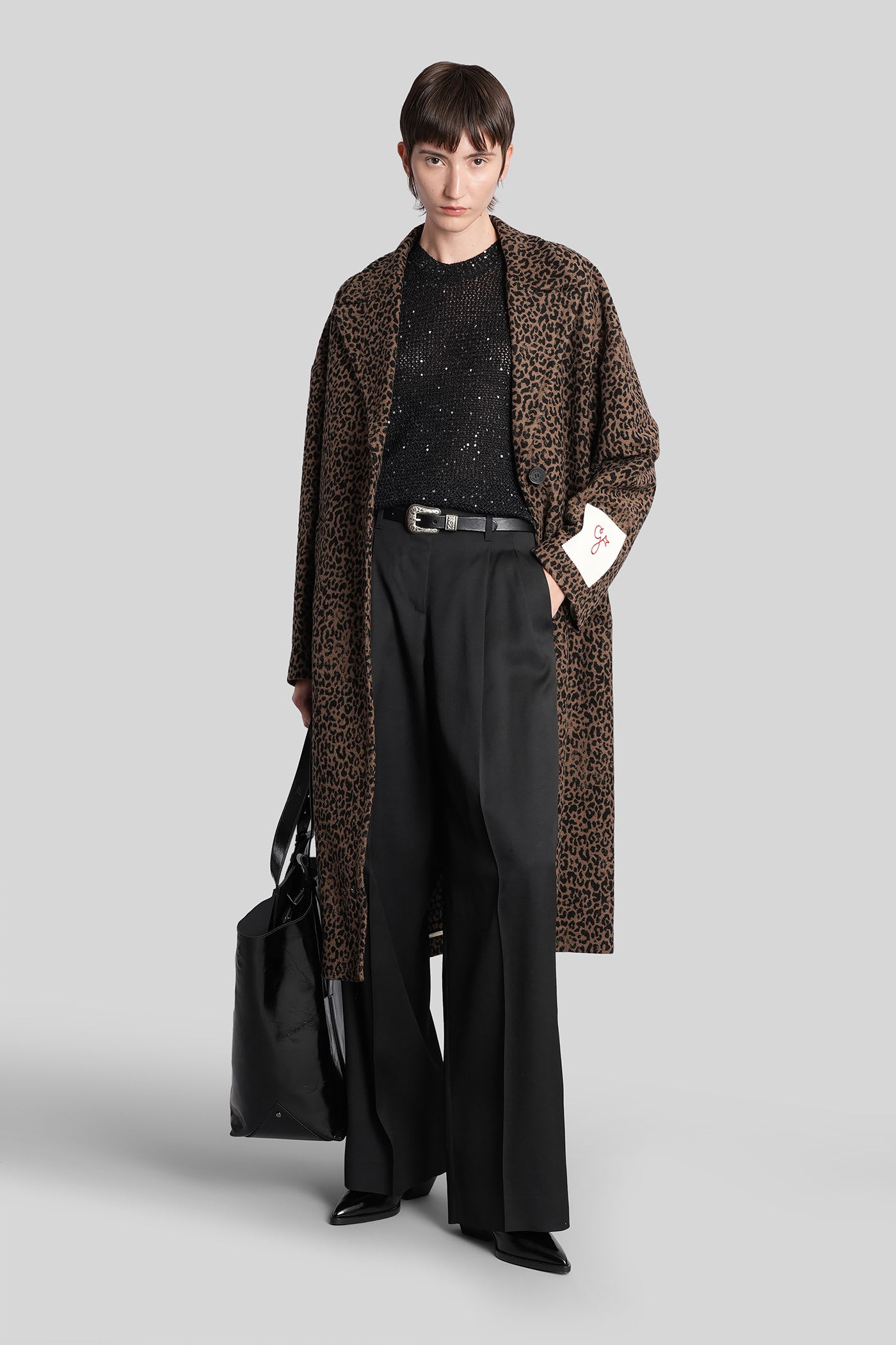 Golden Goose Pants In Black Wool In Black
