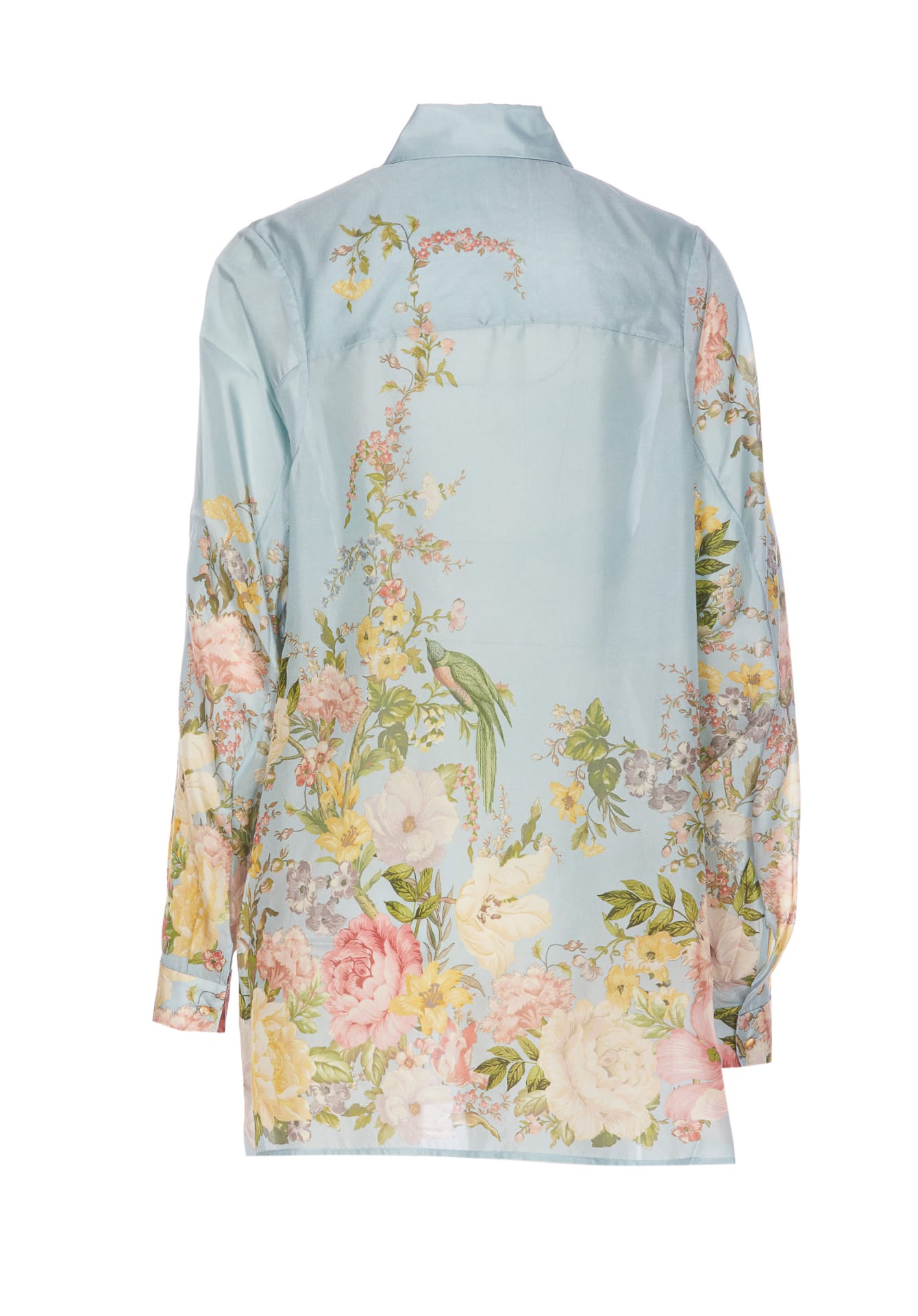 Shop Zimmermann Waverly Shirt In Blue Floral