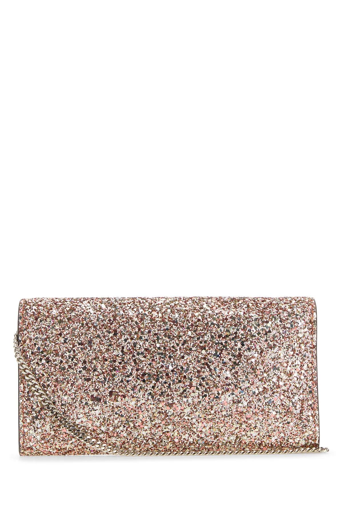 Shop Jimmy Choo Embellished Fabric Emmie Clutch In Pink