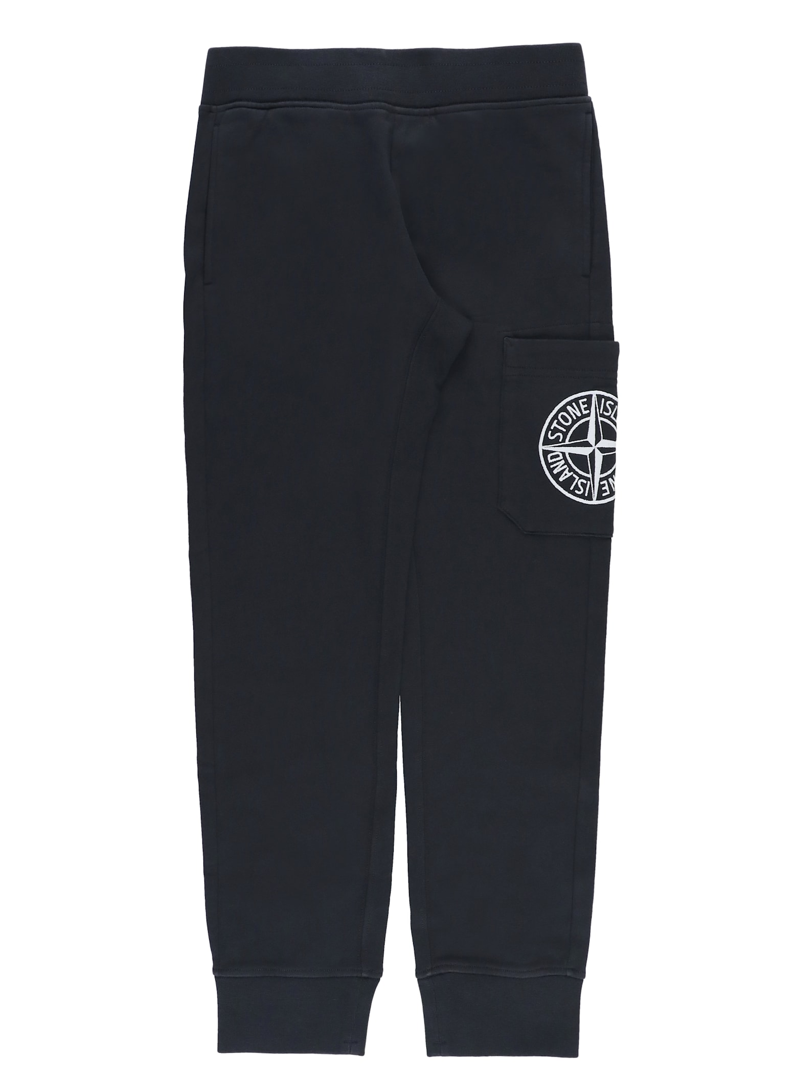 Stone Island Cotton Sweatpants In Blue