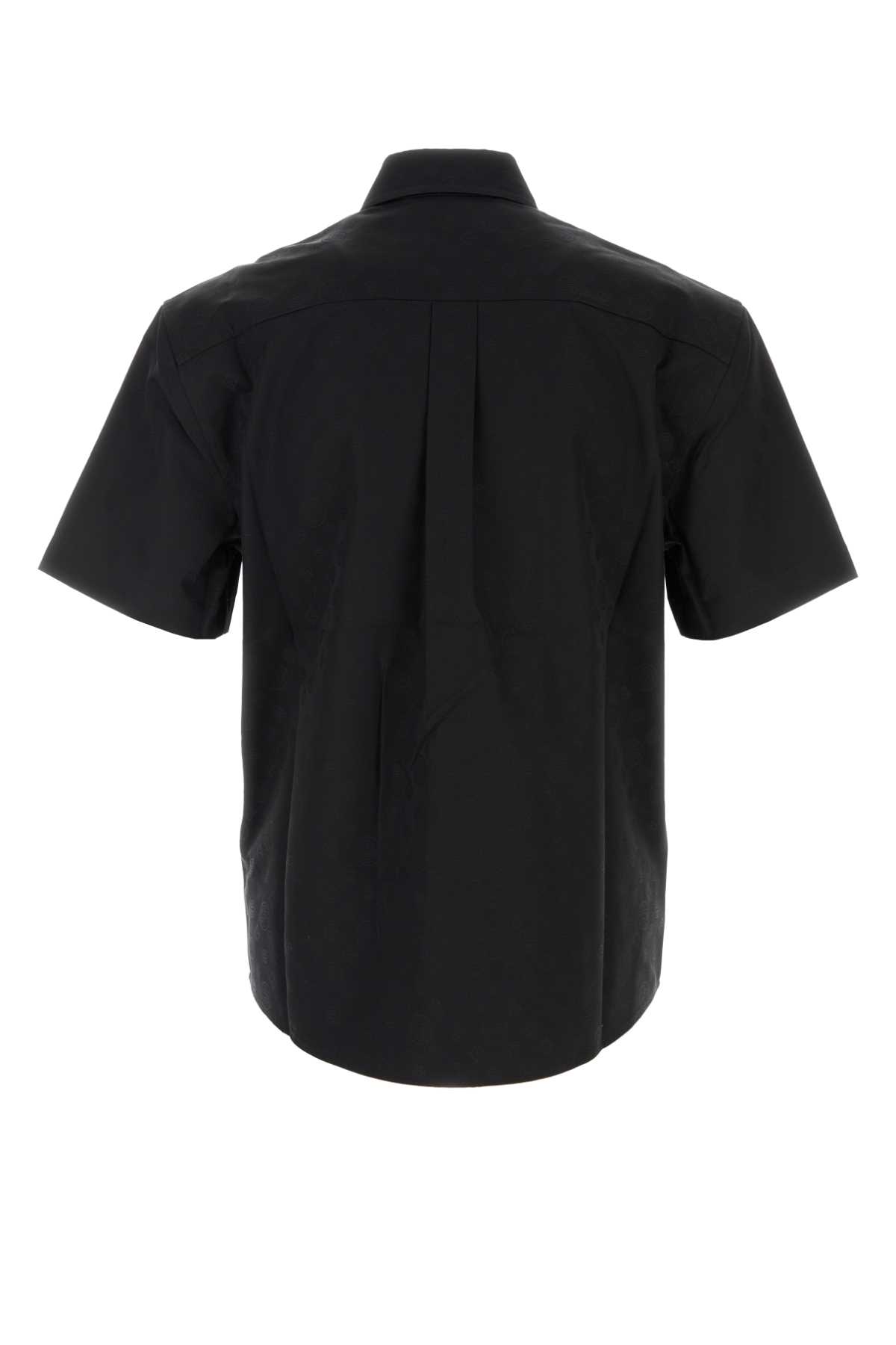 Casablanca Short Sleeve Poplin Shirt With Chest Pocket In Black
