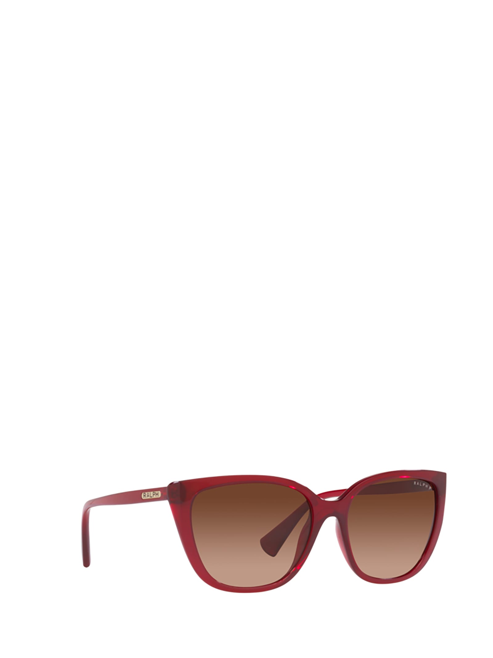 Shop Polo Ralph Lauren Ra5274 Transparent Bordeaux Sunglasses