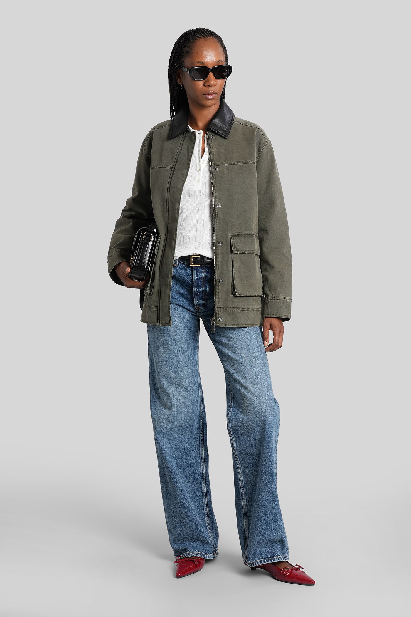Anine Bing Hugh Jeans In Blue Denim In Blue