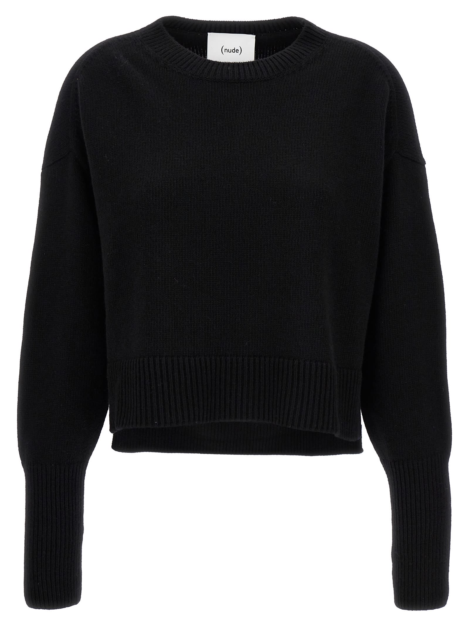 Shop Nude Over Crop Sweater In Black