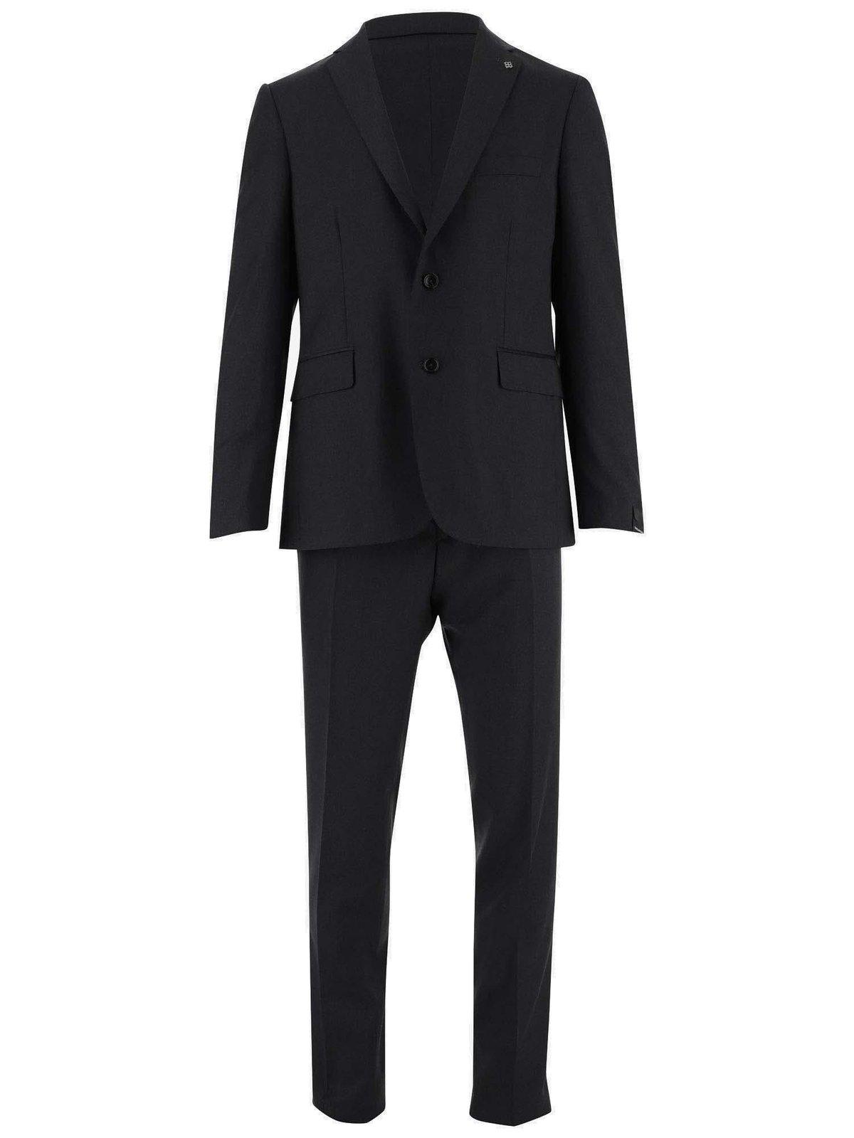 Tagliatore Single-breasted Two-piece Suit Set In Grey
