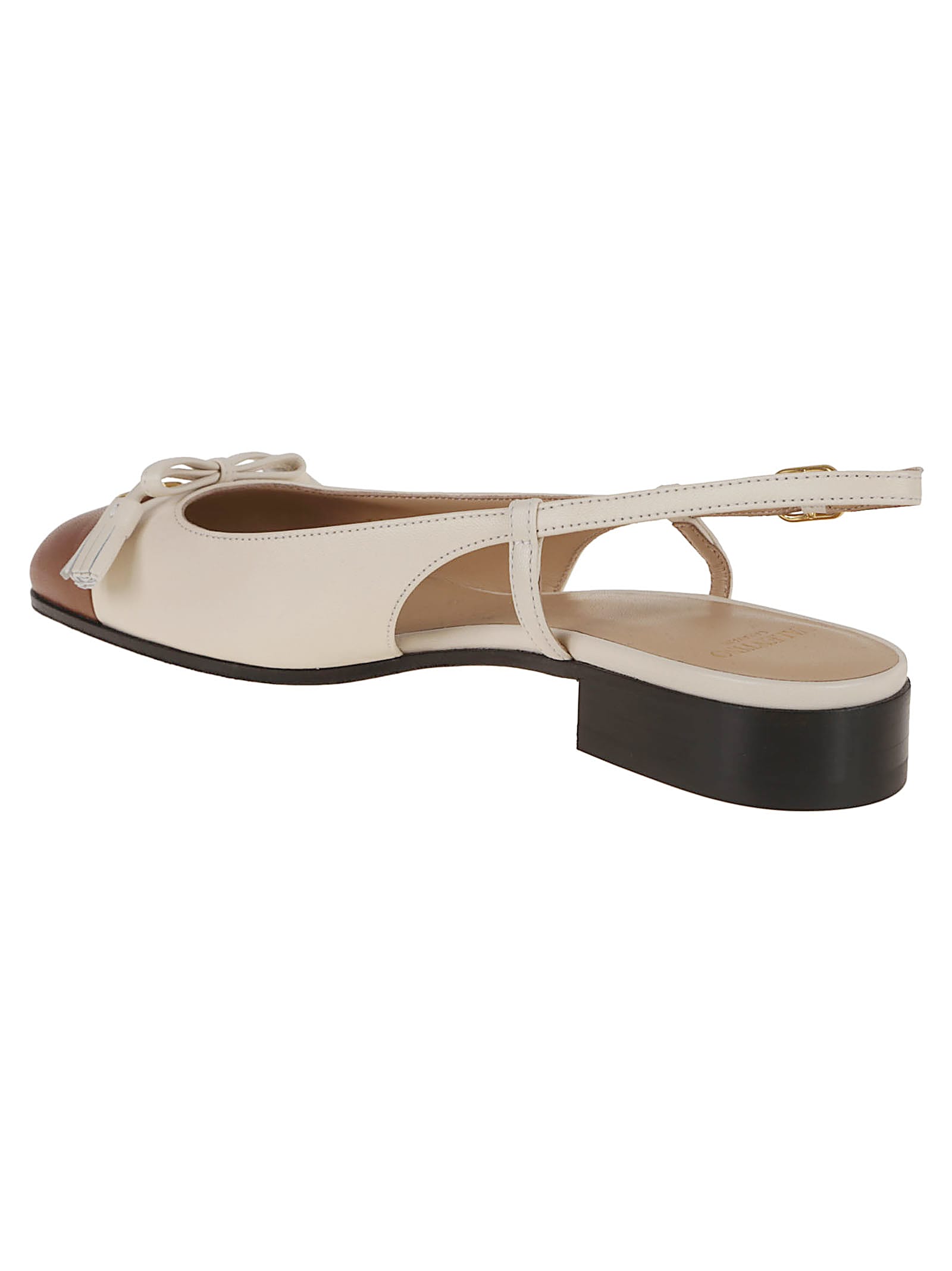 Valentino Garavani 'valet Du Roi' White Ballet Flats With Vlogo Plaque On The Front And Adjustable L In White