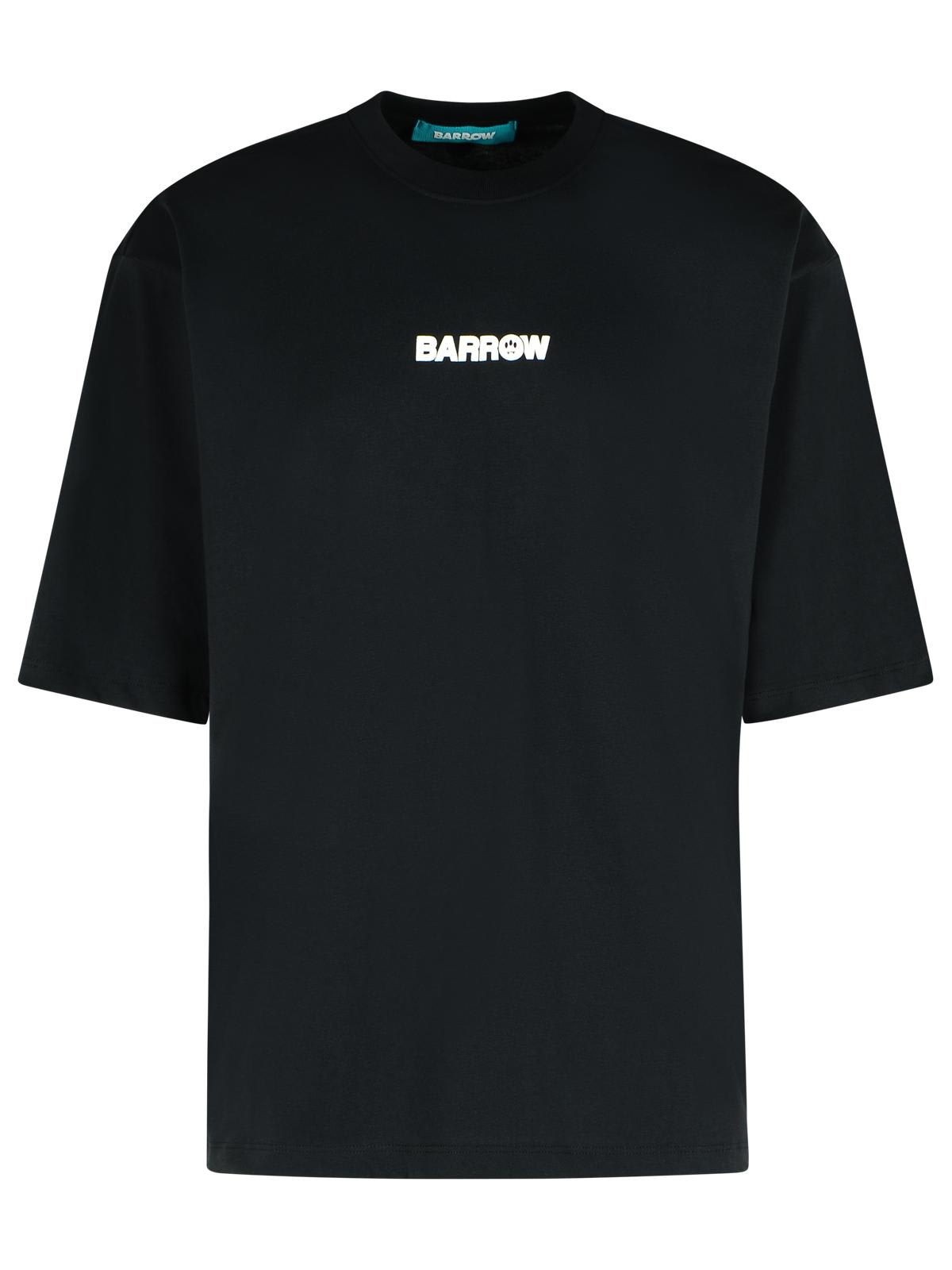 Barrow Black Cotton T-shirt In Black