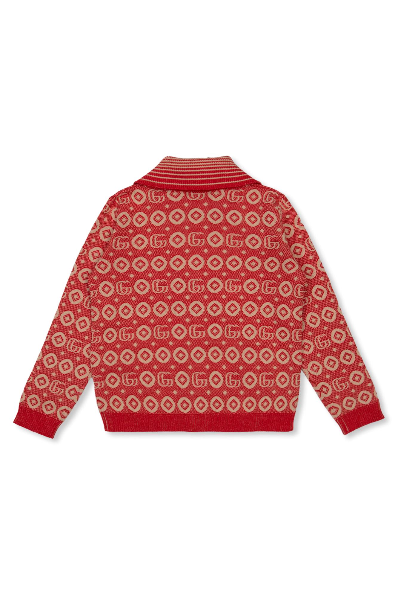 Shop Gucci Kids Cardigan With Logo In Red