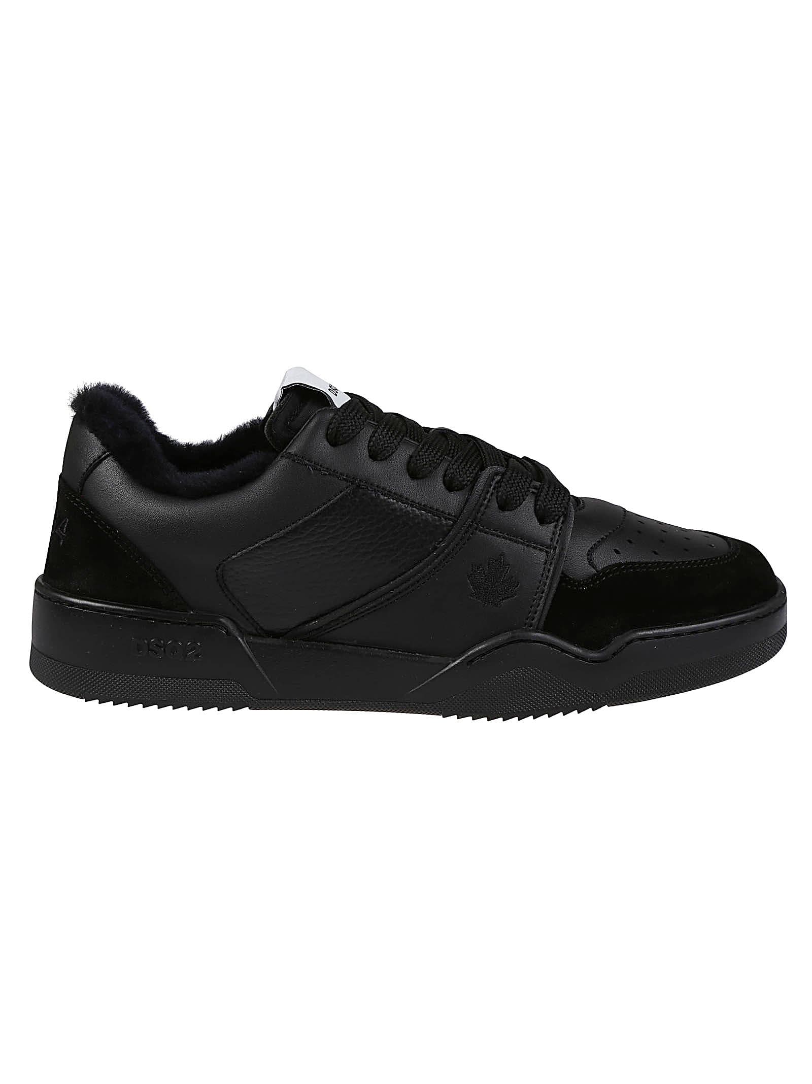 DSQUARED2 SPIKER LACE-UP LOW TOP SNEAKERS