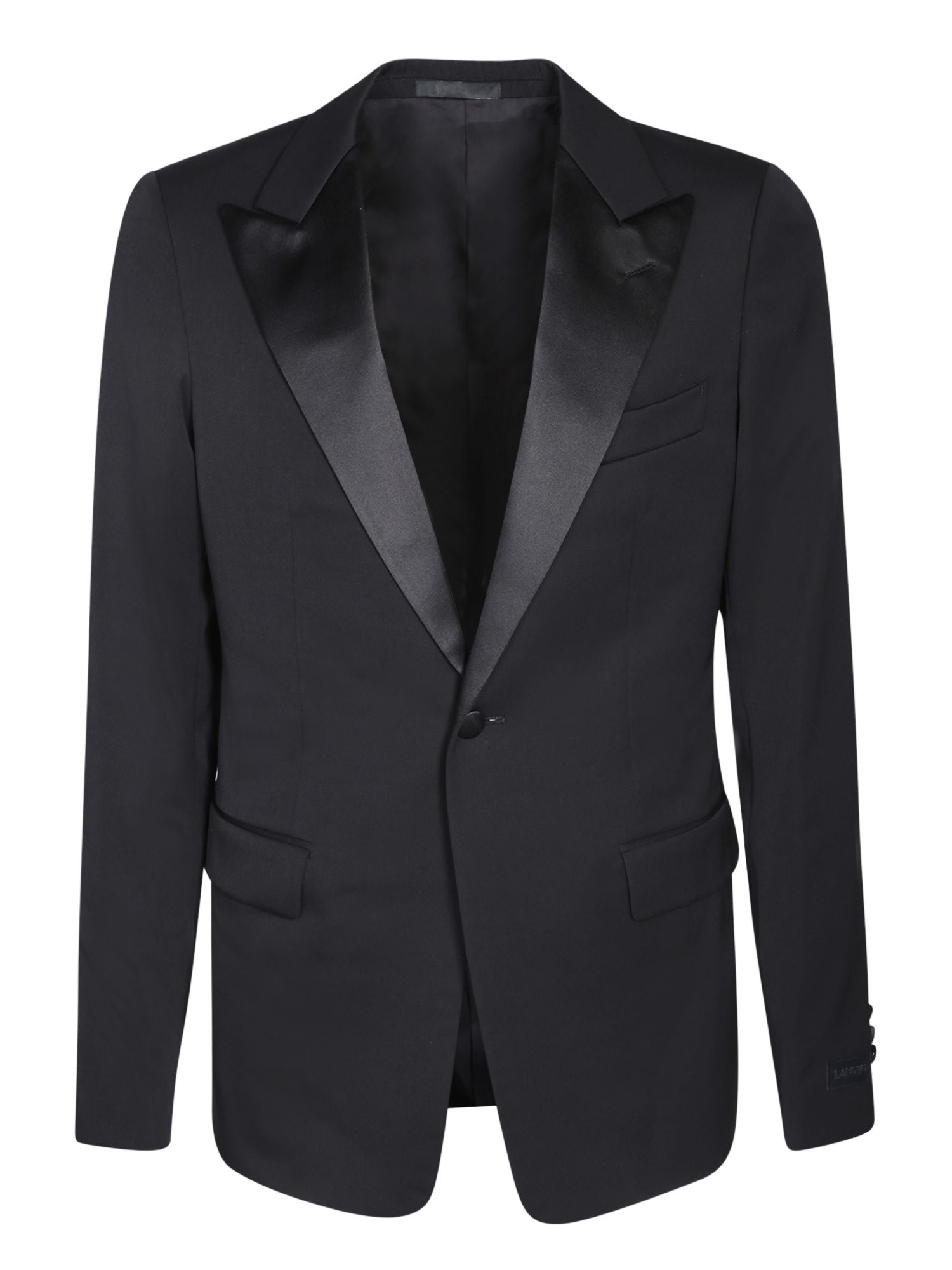 Shop Lanvin Single-breasted Tuxedo Jacket In Black