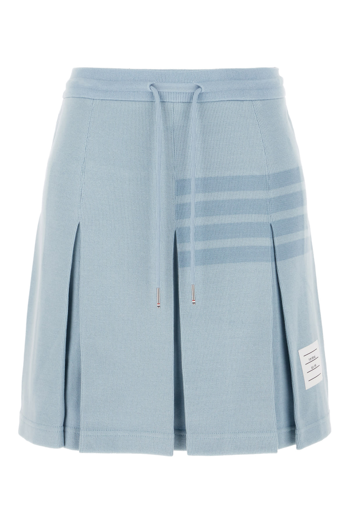 Shop Thom Browne Light Blue Cotton Skirt