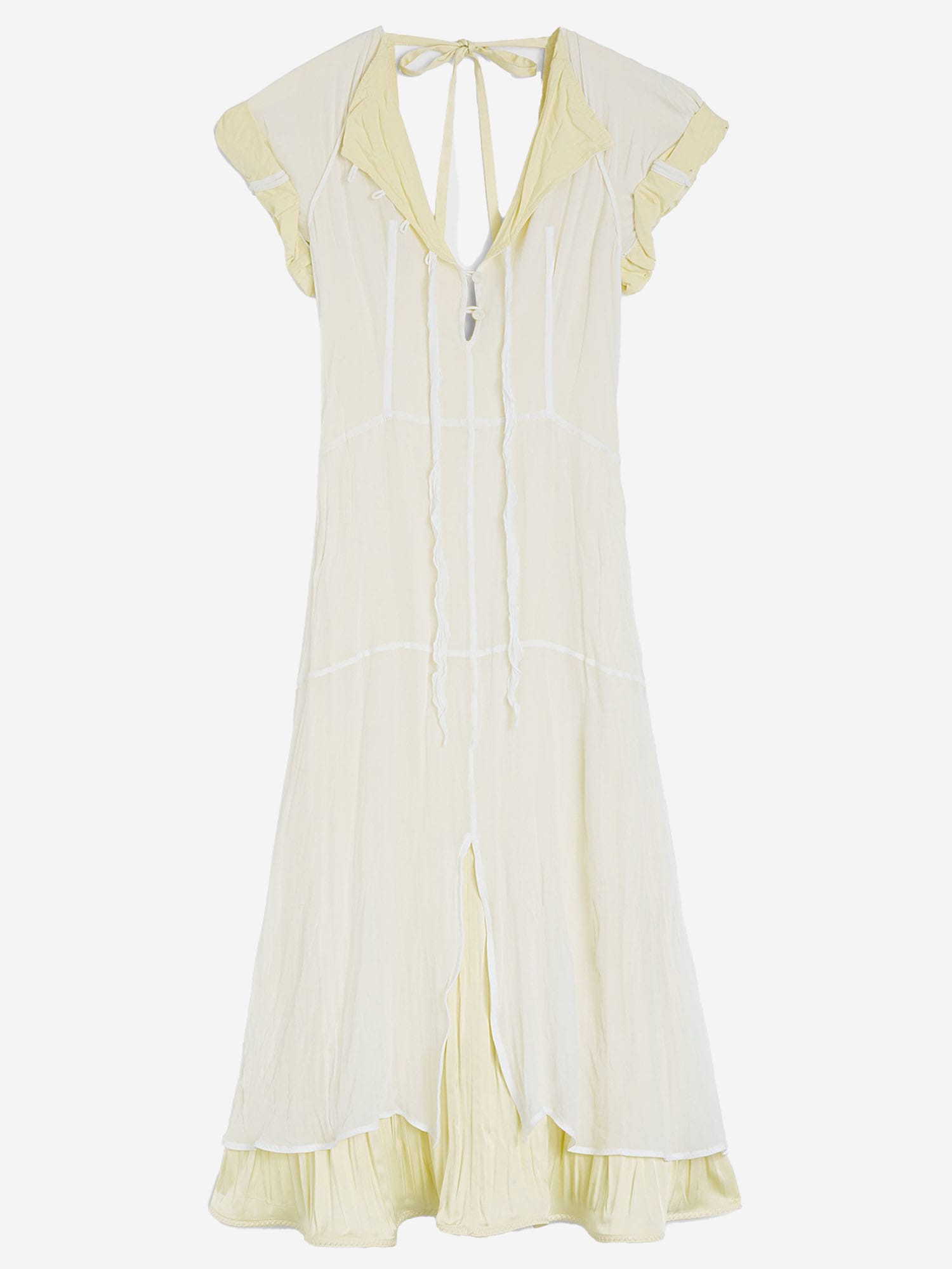Jil Sander Silk Georgette Ruching Dress