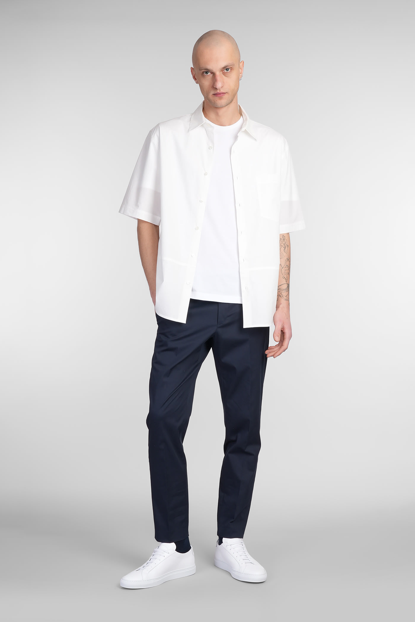 Roberto Collina Crew Neck Cotton T-shirt Clothing In White