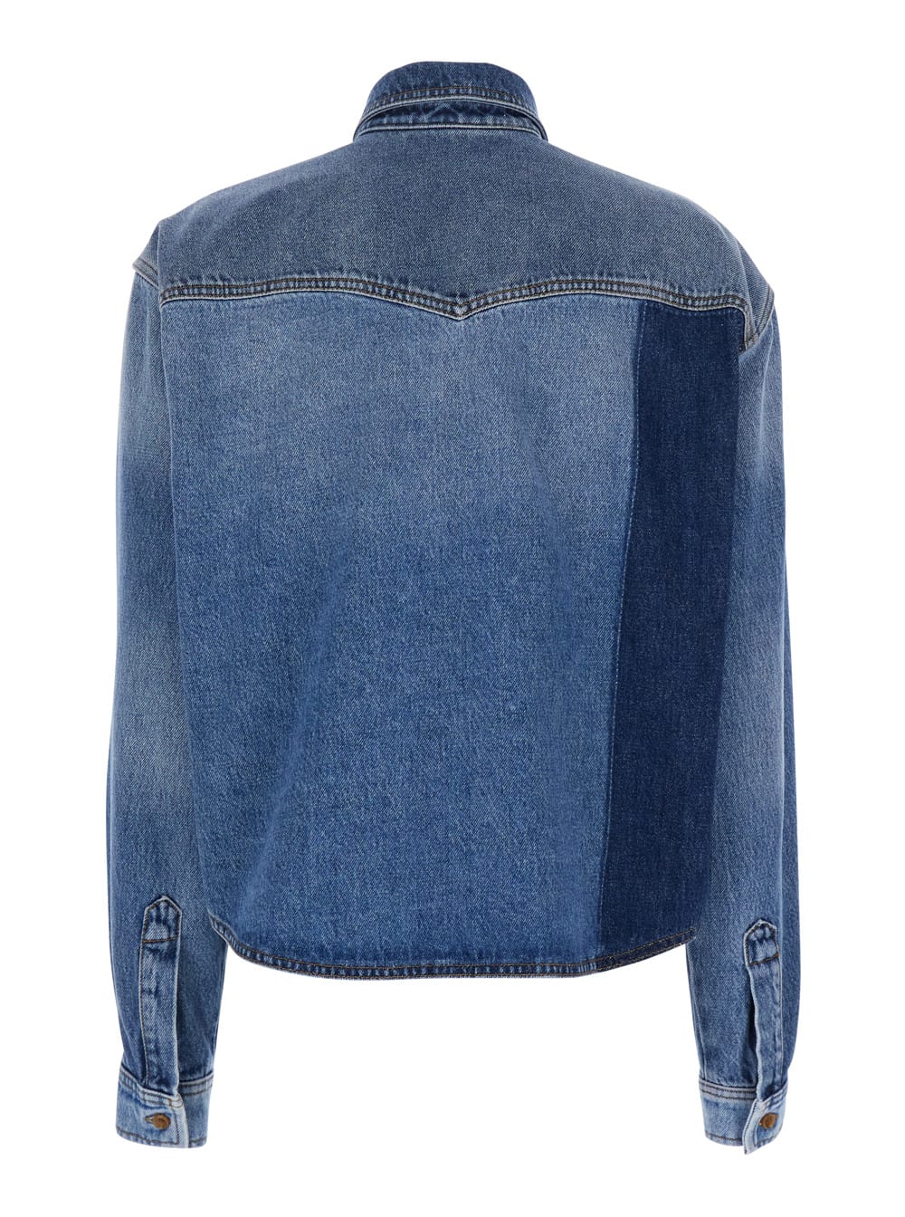 Shop Philosophy Di Lorenzo Serafini Denim Shirt In Fantasiablu