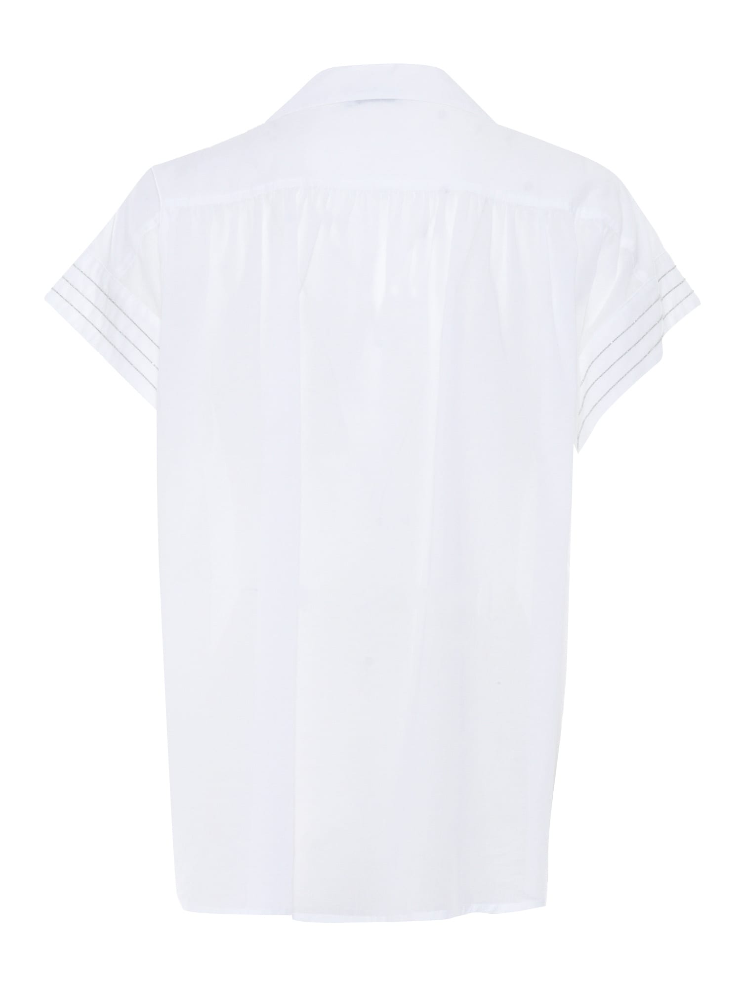 Peserico Relaxed Fit Blouse With Classic Collar In White