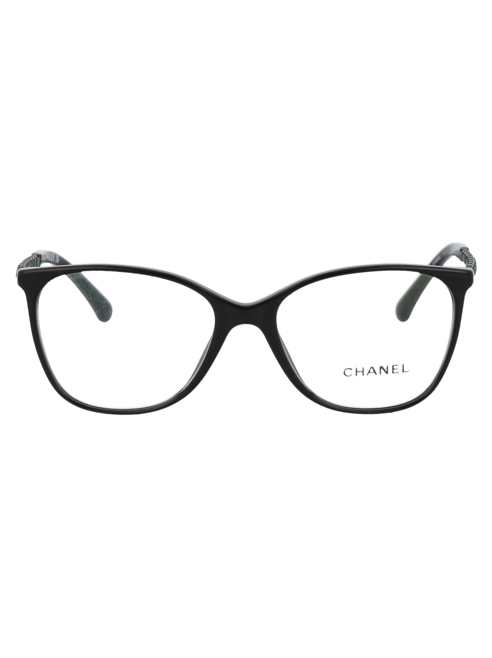 Pre-owned Chanel 0ch3408q Glasses In 1710 Black