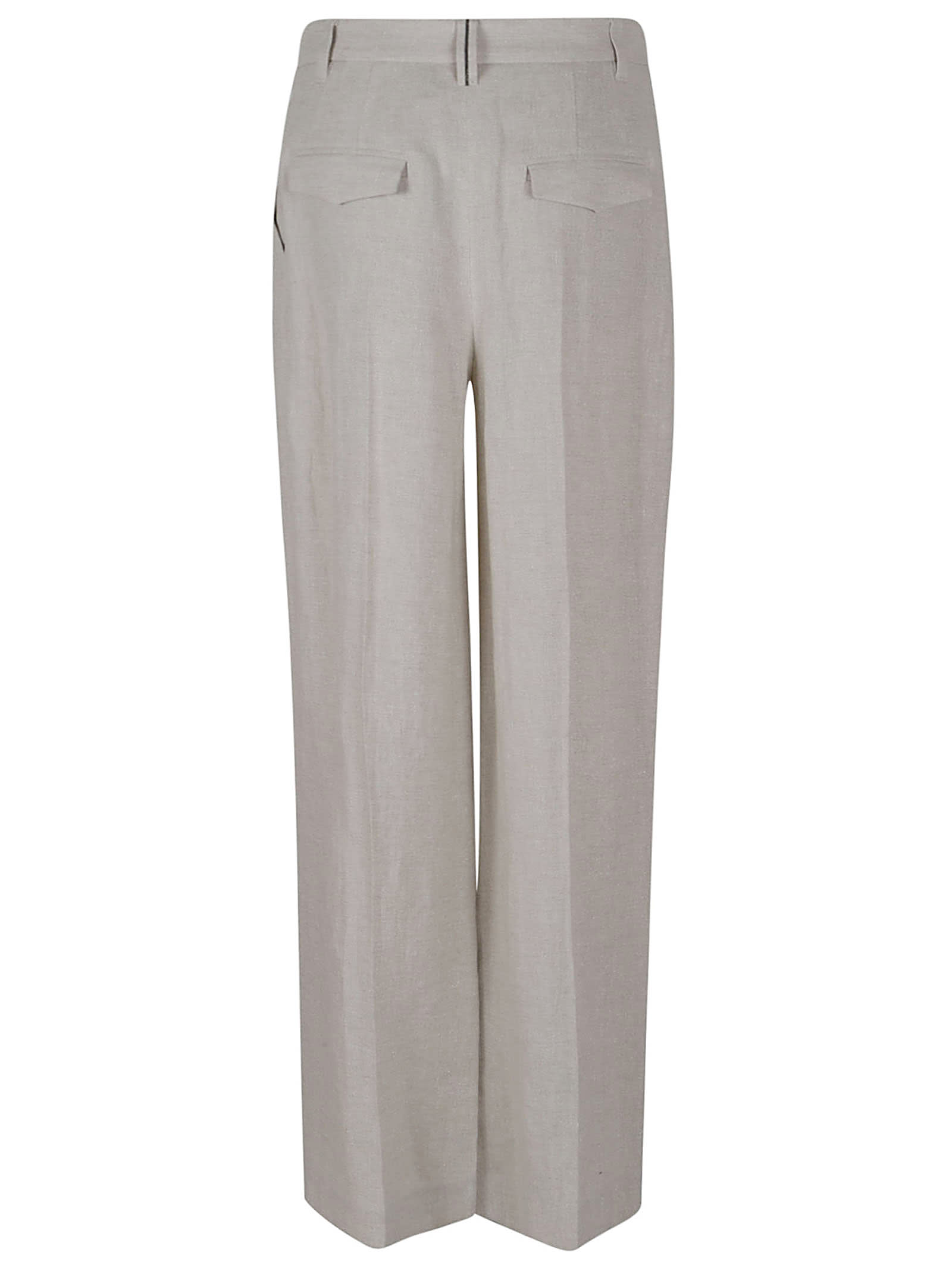Brunello Cucinelli Linen Pants In Beige