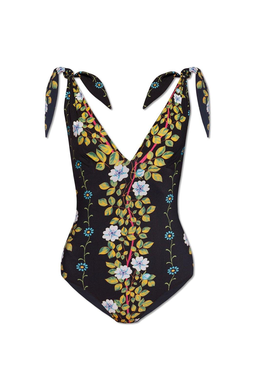 Floral Printed One-piece Swimsuit