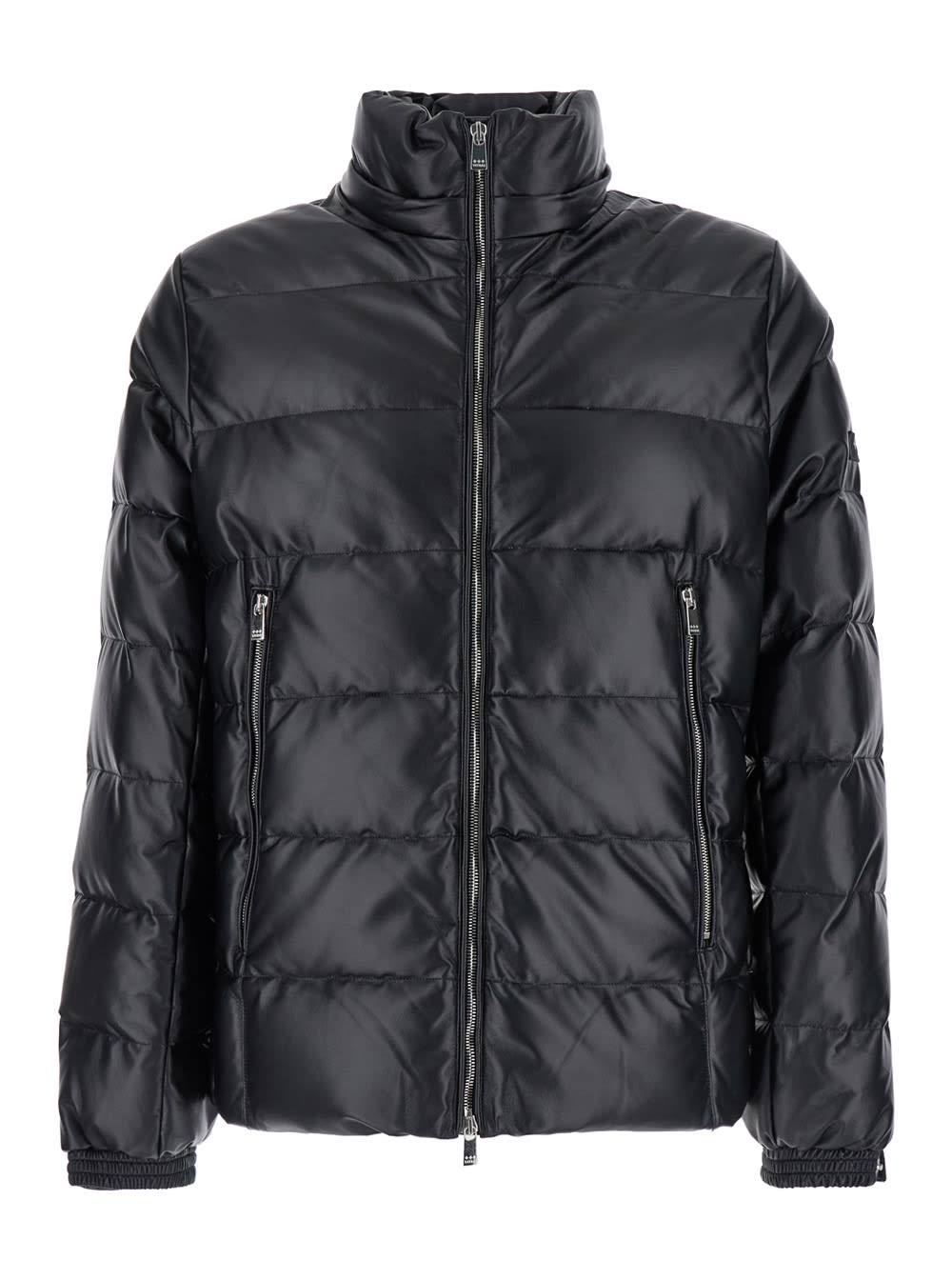 Shop Tatras Ruisun Black Quilted Down Jacket With Detachable Hood In Tech Fabric Man