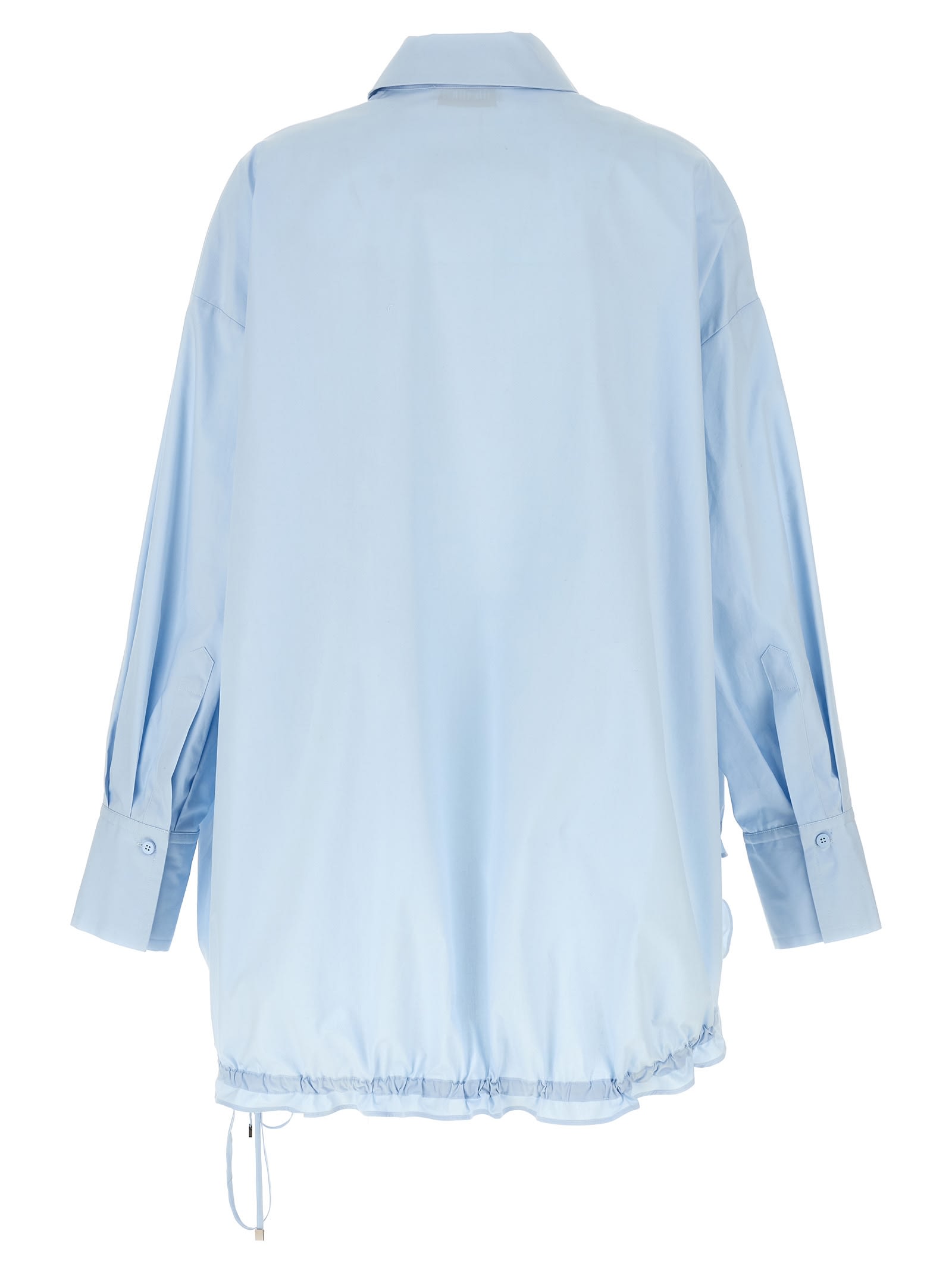 Shop Attico Logo Embroidery Shirt In Light Blue