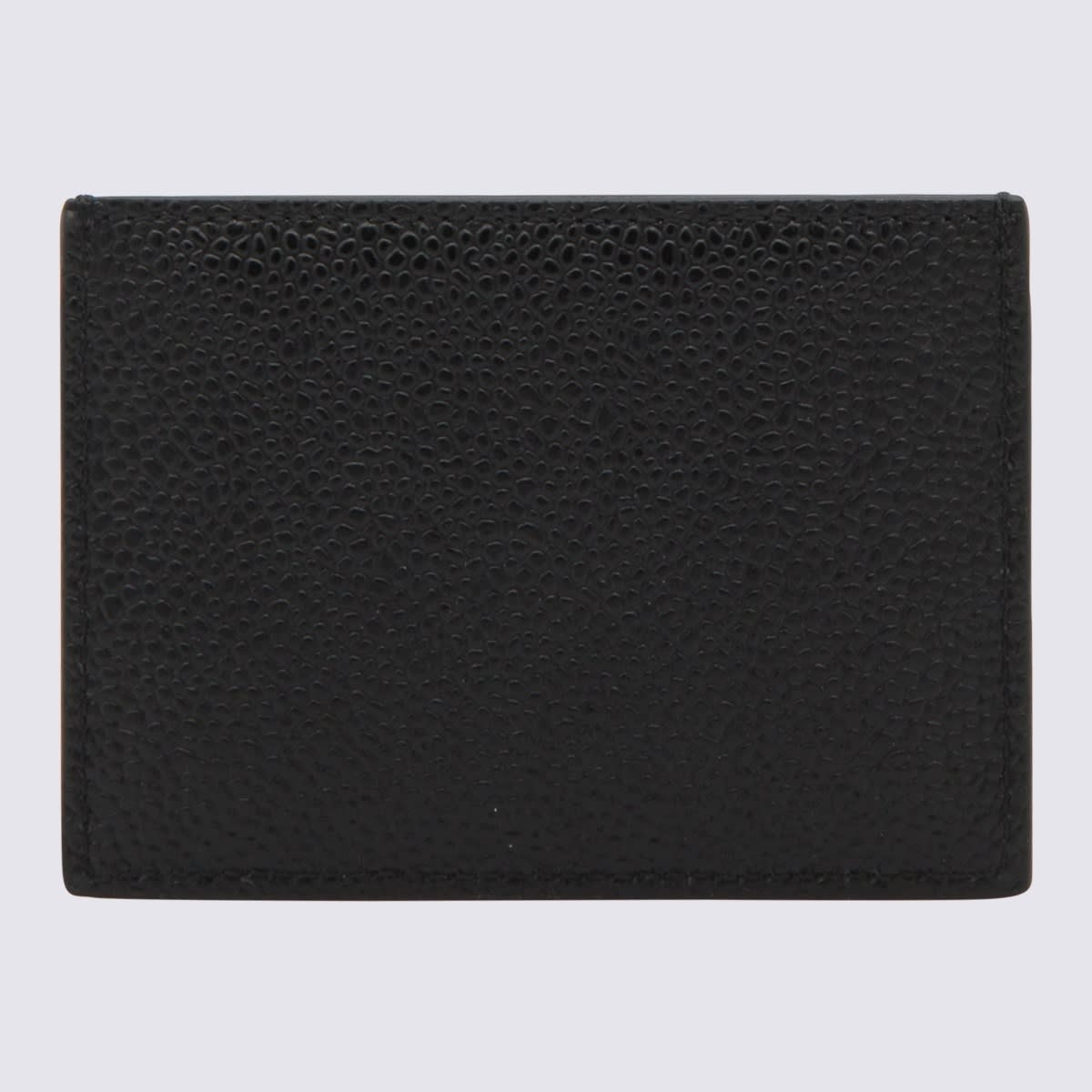 Shop Thom Browne Black Leather Pebble Card Holder