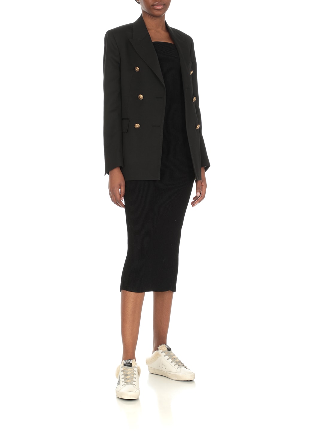 Golden Goose Superstar Sabot Shearling-trimmed Leather Sneakers In White