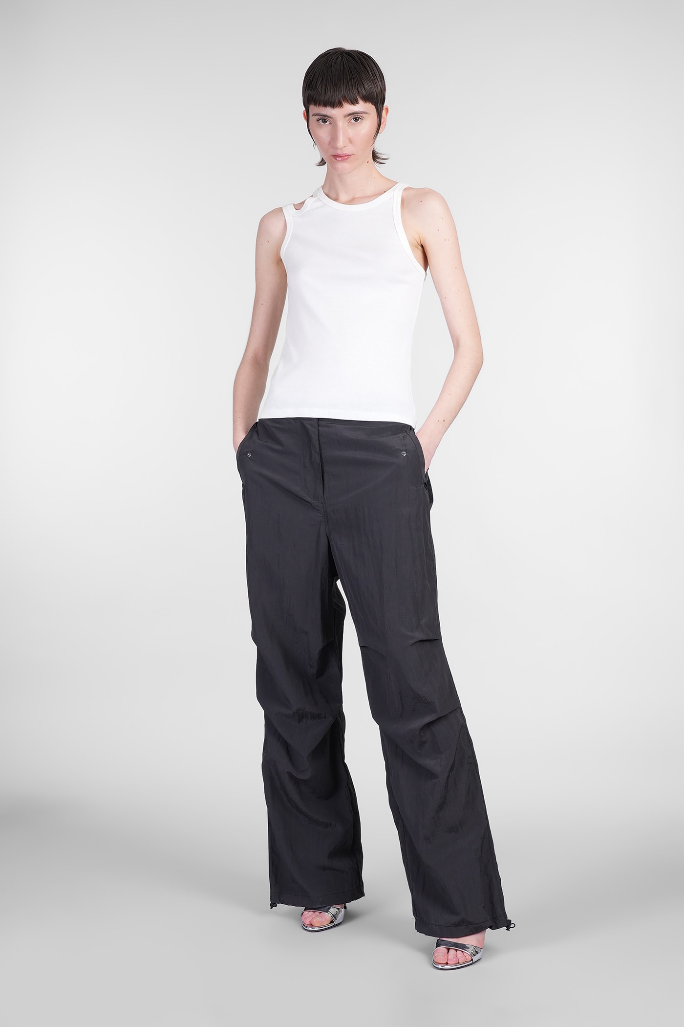 Laneus Pants In Black Polyamide In Black