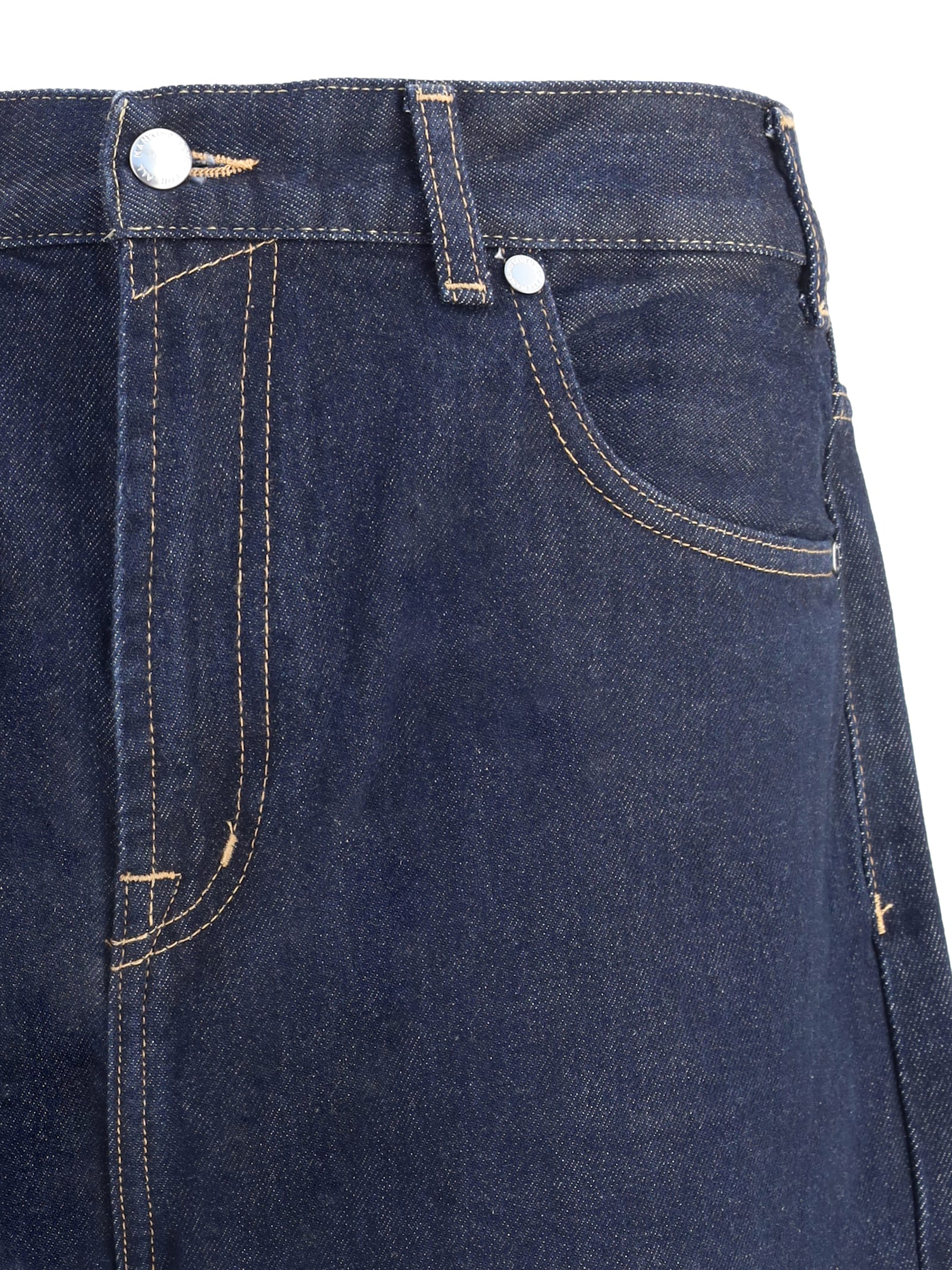 7 For All Mankind Twisted Wide-leg Jeans In Blue