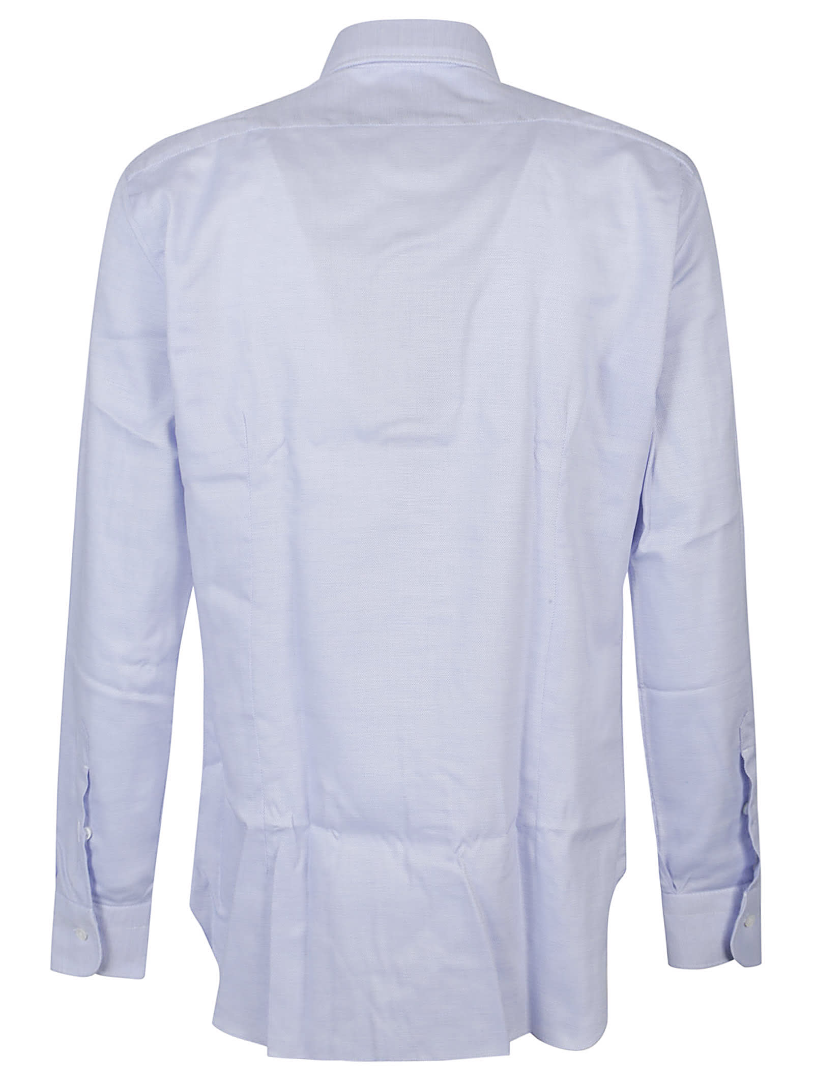 Barba Napoli Long Sleeve Neck Shirt In Blue
