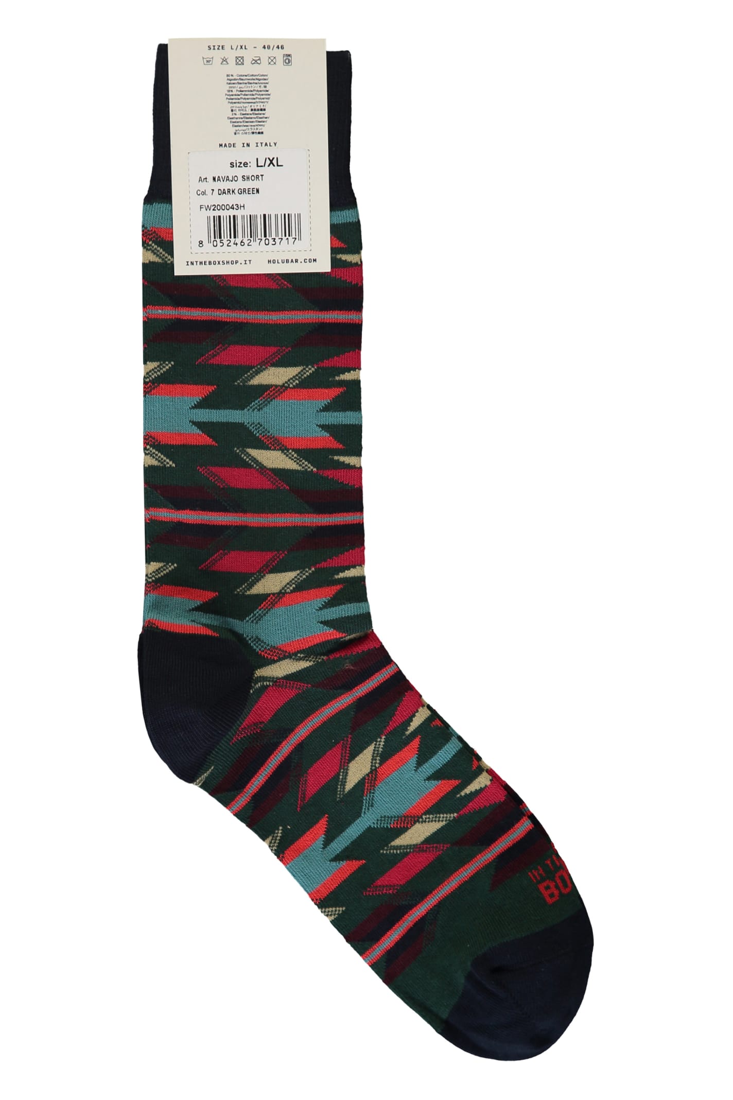 Shop Holubar Cotton Socks In Green