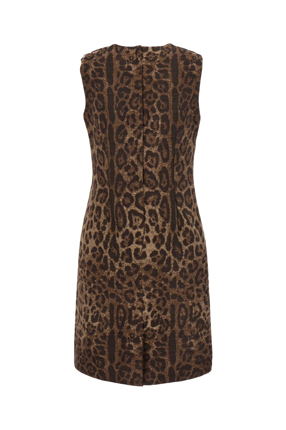 Shop Dolce & Gabbana Printed Wool Blend Dress In S8180