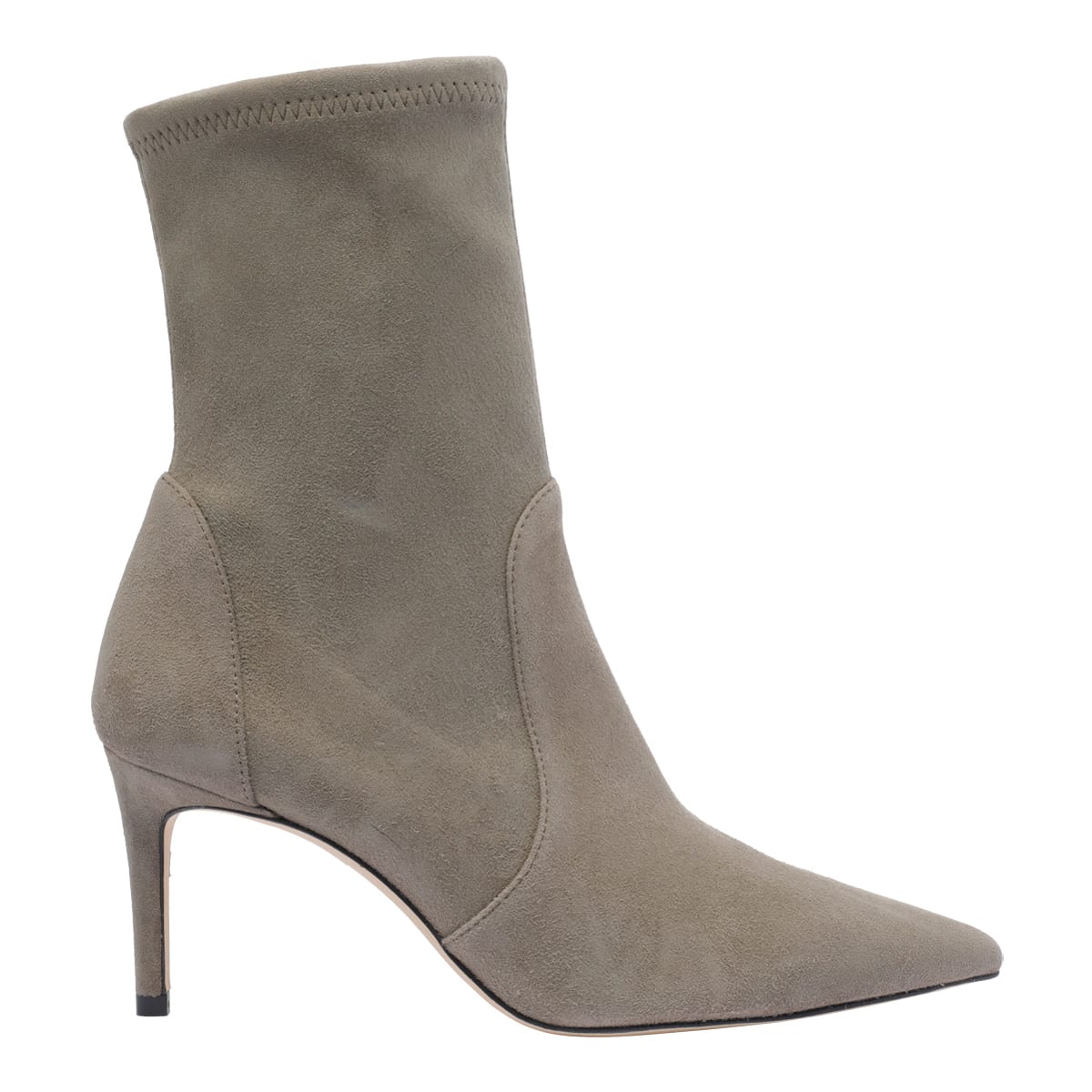 Stuart Weitzman Smokey Taupe Stuart Power Pump Booties In Gray