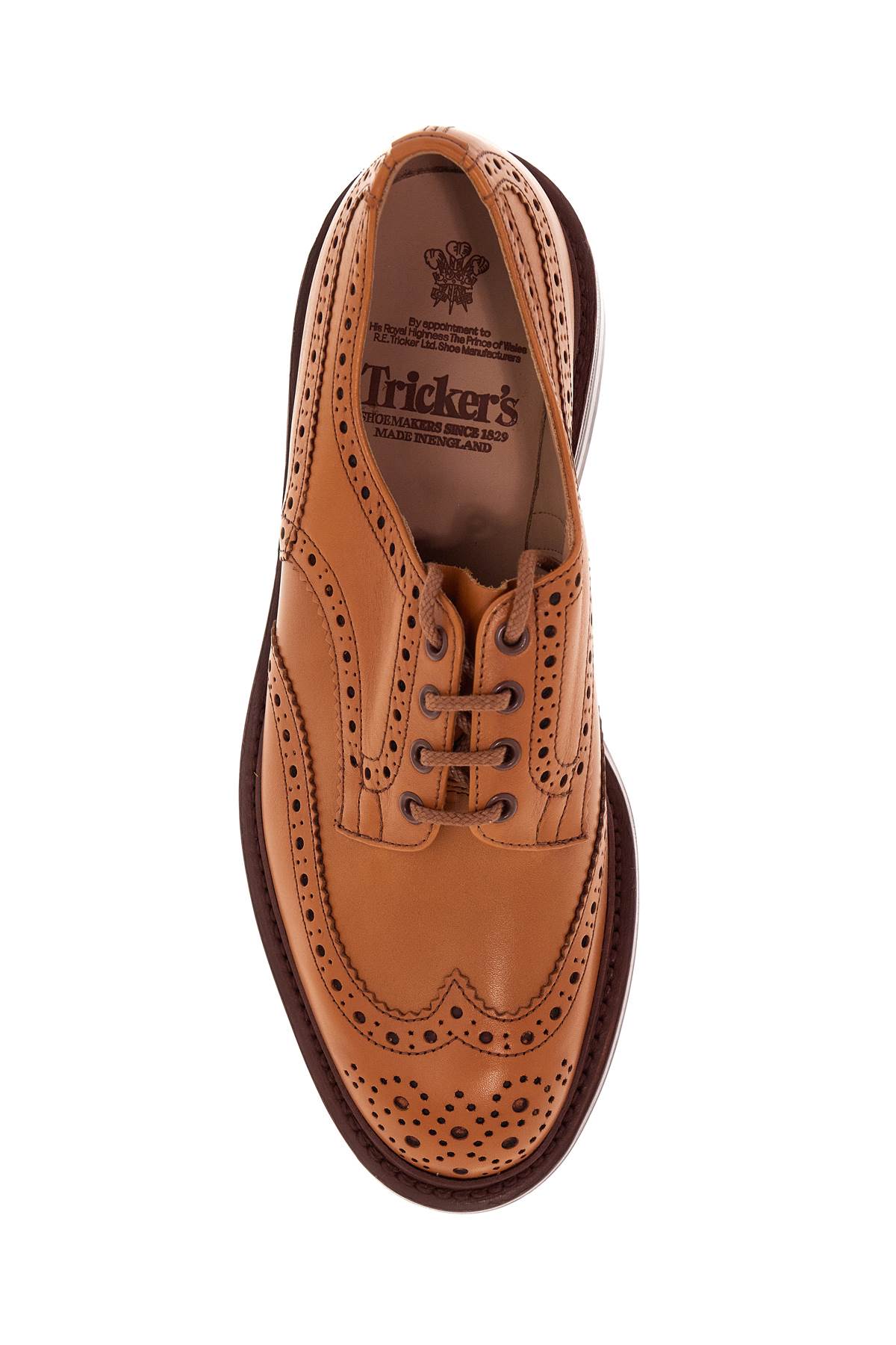 Shop Tricker's Bourton Derby Bro In Acorn Antique (orange)