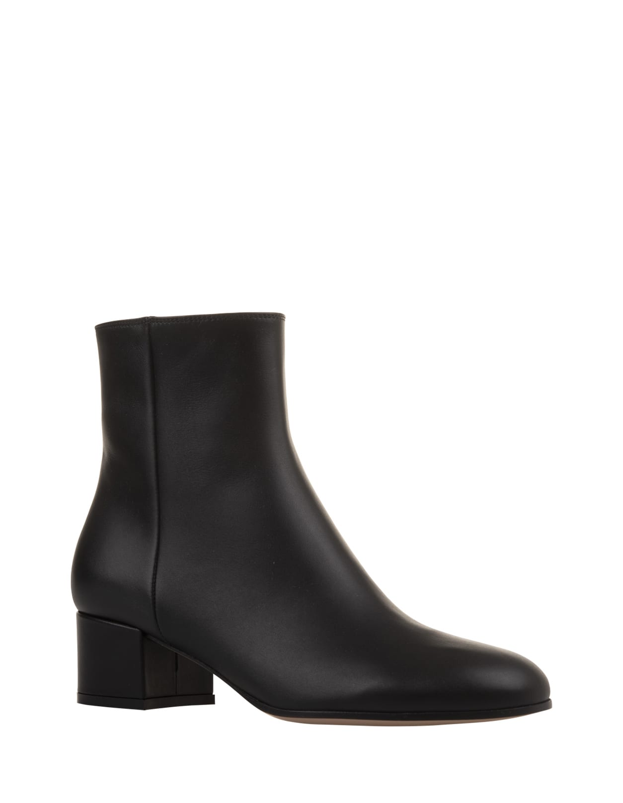 Gianvito Rossi Santiago Leather Zip-fastening Boots In Black