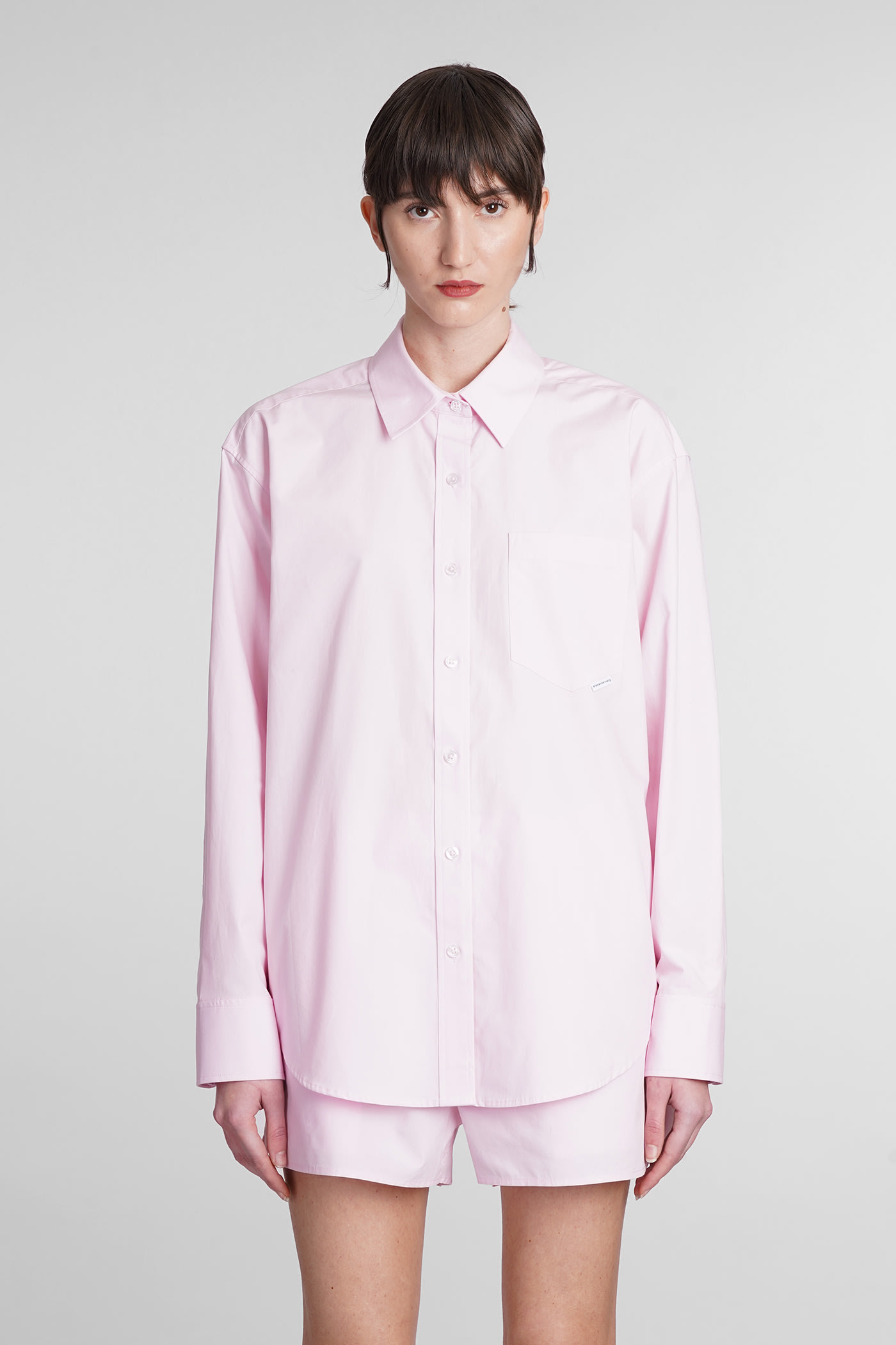 Alexander Wang Shirt In Rose-pink Cotton