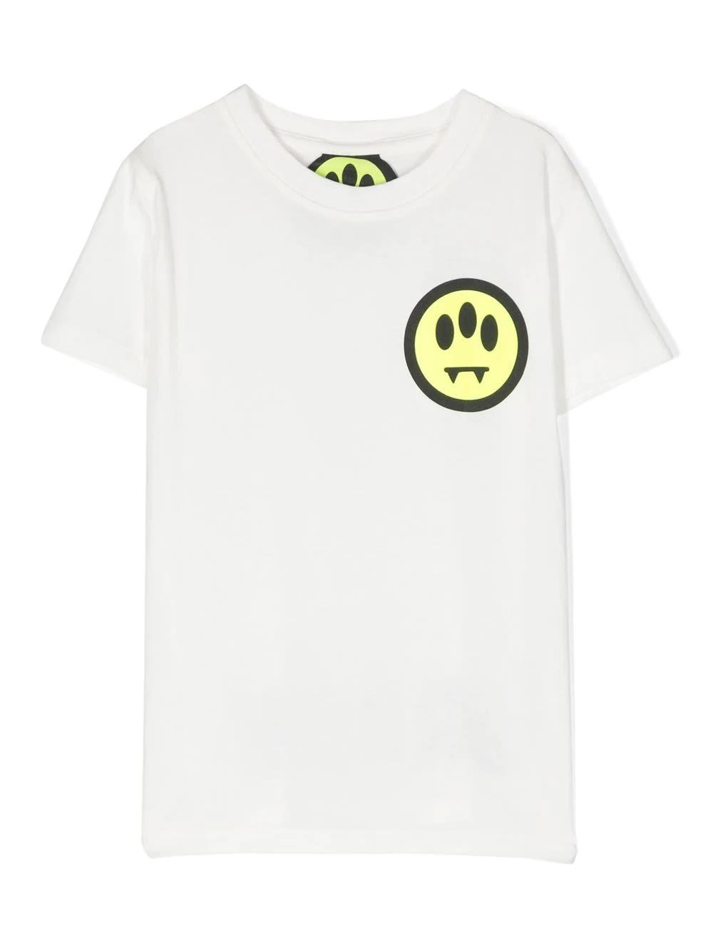 Barrow White T-shirt With Logo On Front And Back