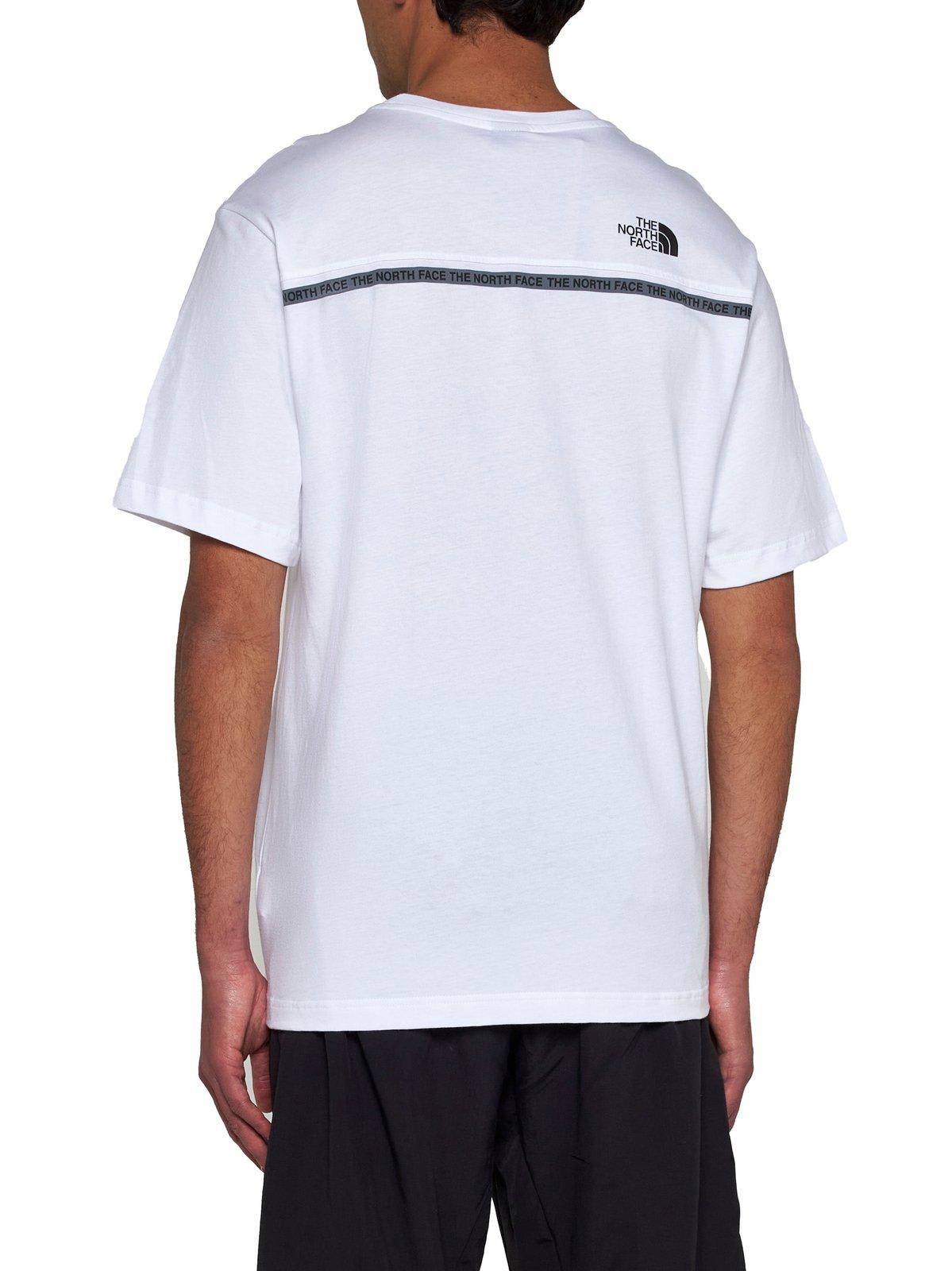 Shop The North Face Logo Printed Crewneck T-shirt In Bianco