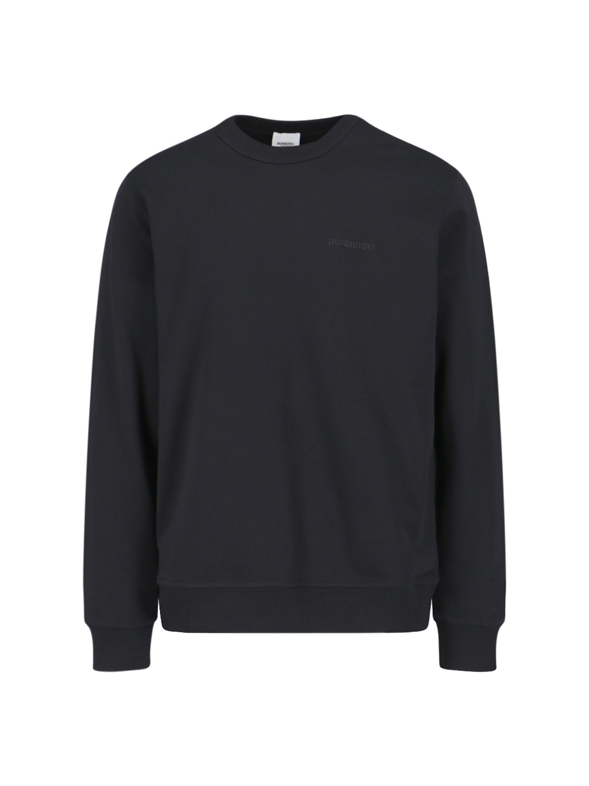 Burberry Ekd Check Crewneck Sweatshirt In Black