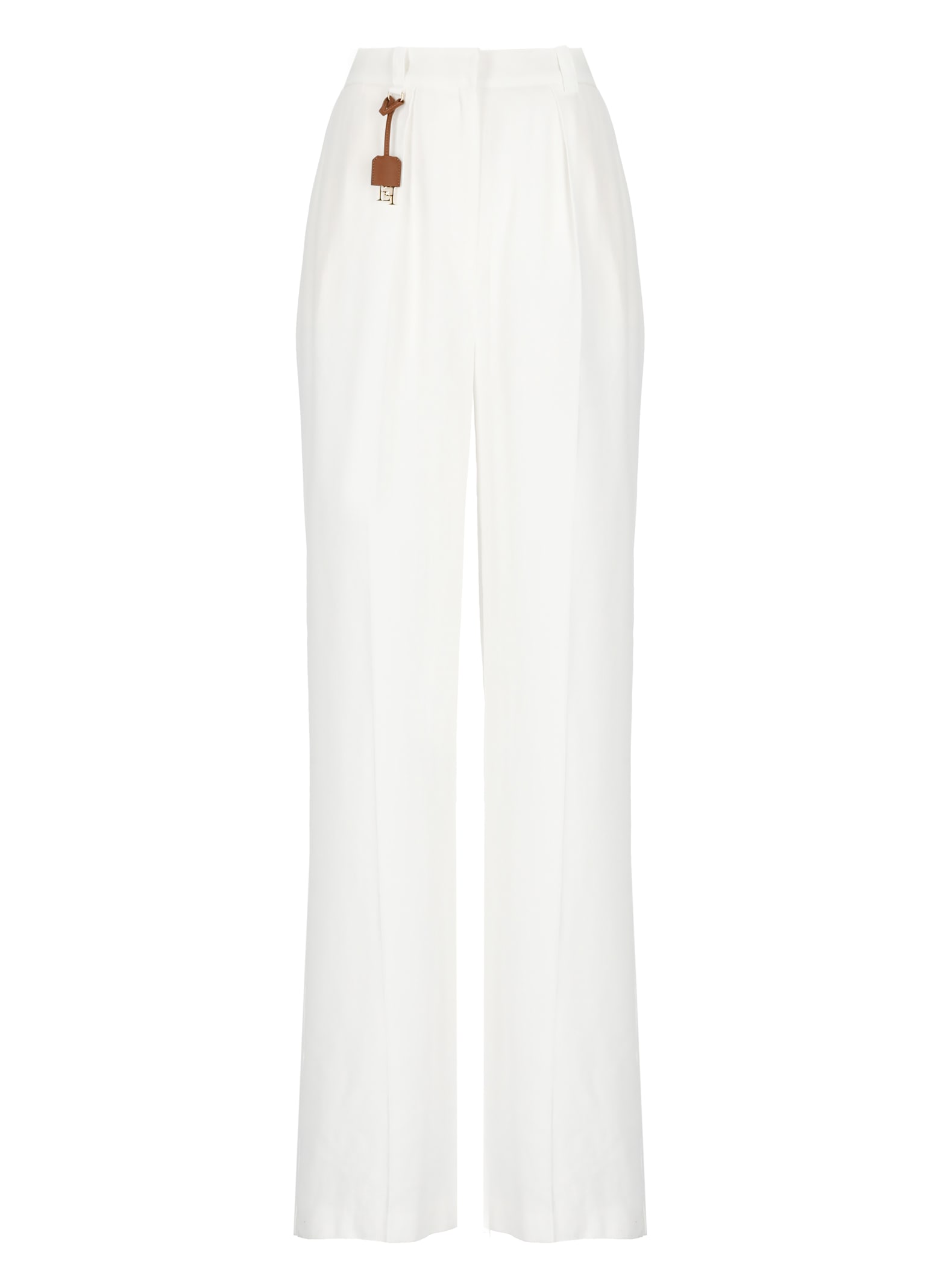 Elisabetta Franchi High-waisted Trousers Wide-leg Design Front Pleats