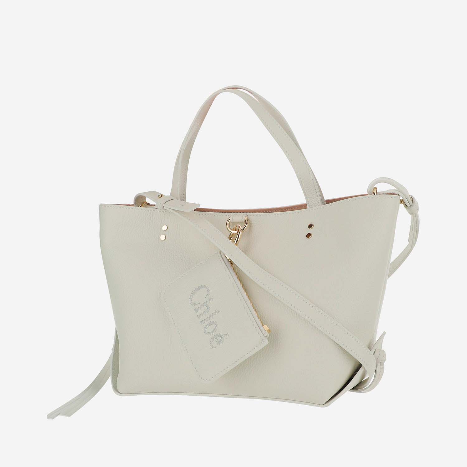 Chloé Medium Tote Bag East-west Sense In White